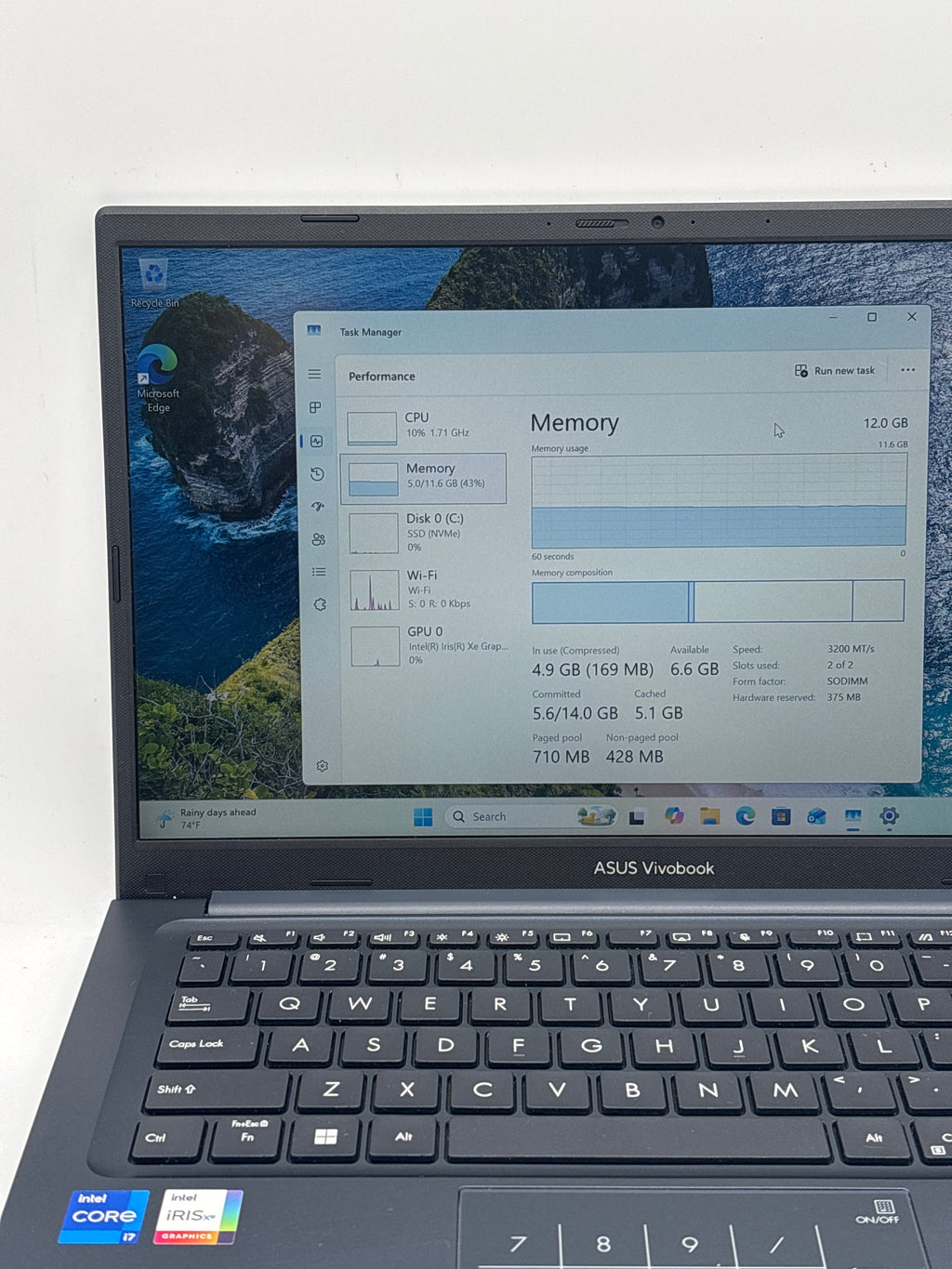 Asus Vivobook X1404VA i7-1355U 12GB RAM 512GB SSD