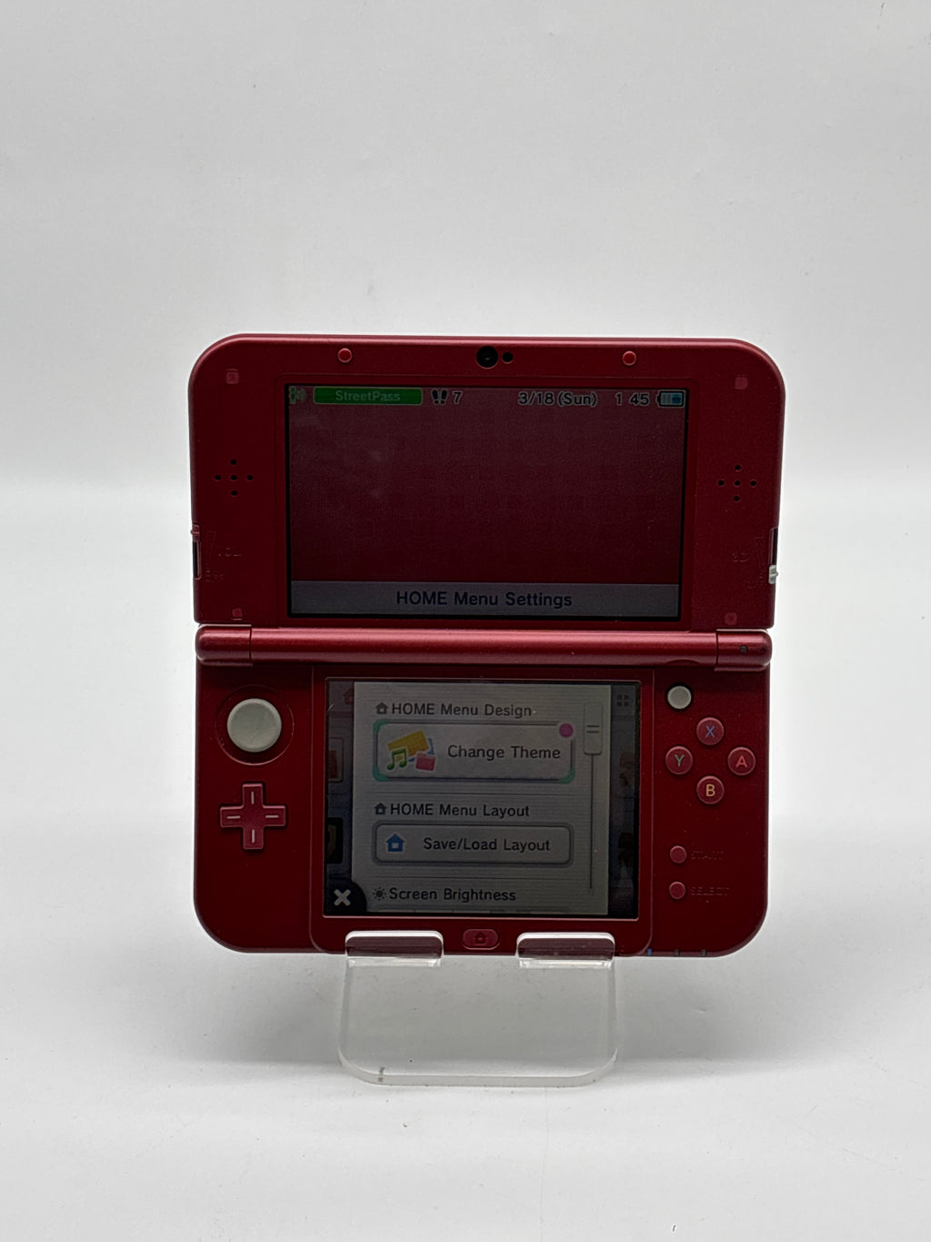 Nintendo New 3DS XL Handheld Console Red-001 Red - Used