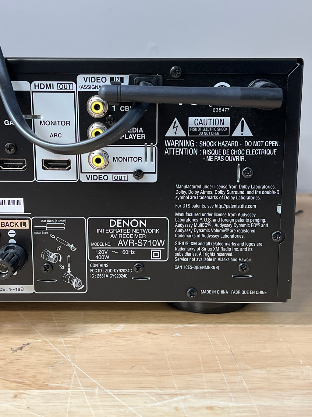 Denon AVR-S710W 7.2 Channel AV Receiver 4K WiFi Bluetooth AirPlay - New Open Box