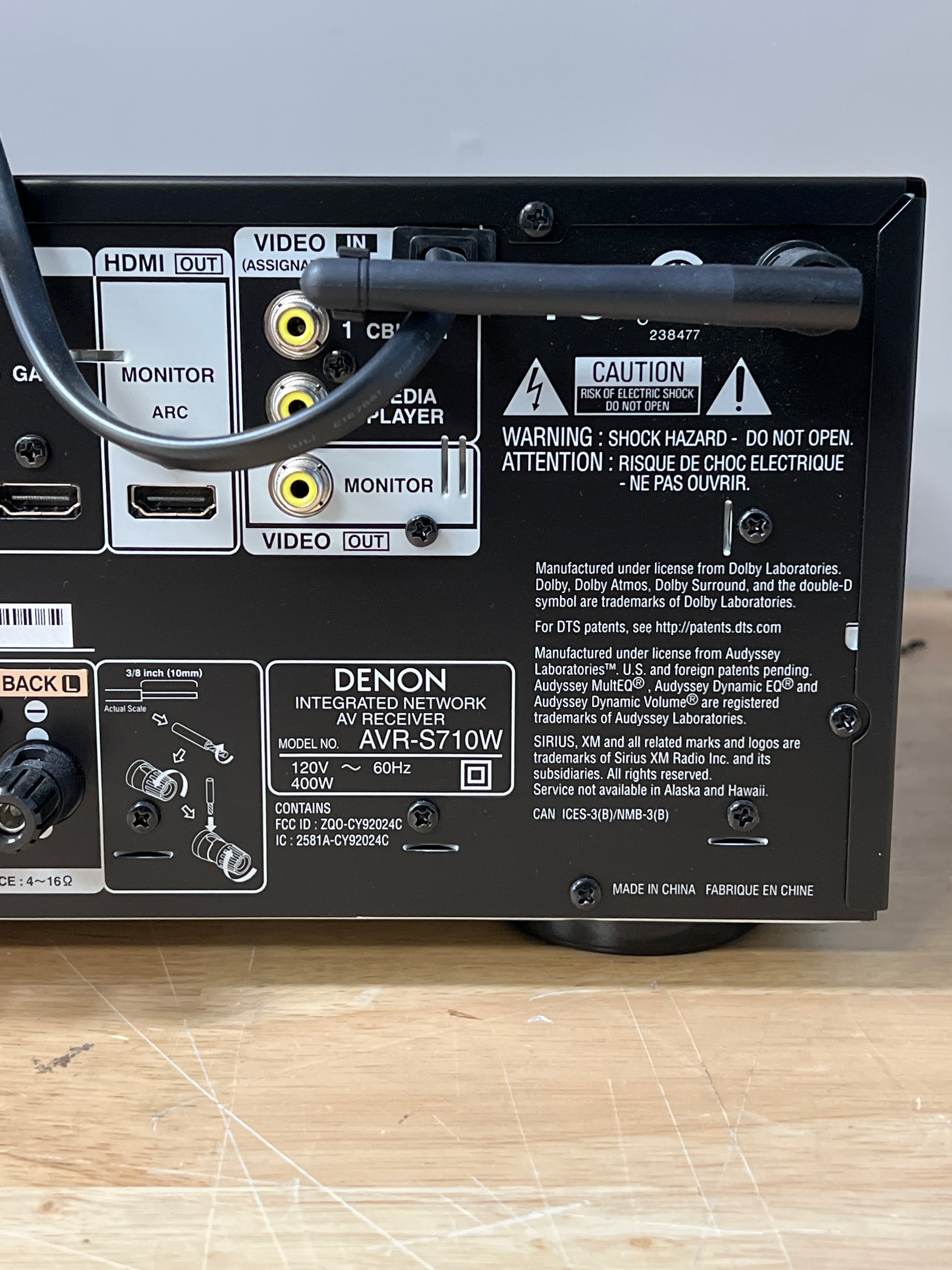 Denon AVR-S710W 7.2 Channel AV Receiver 4K WiFi Bluetooth AirPlay - New Open Box