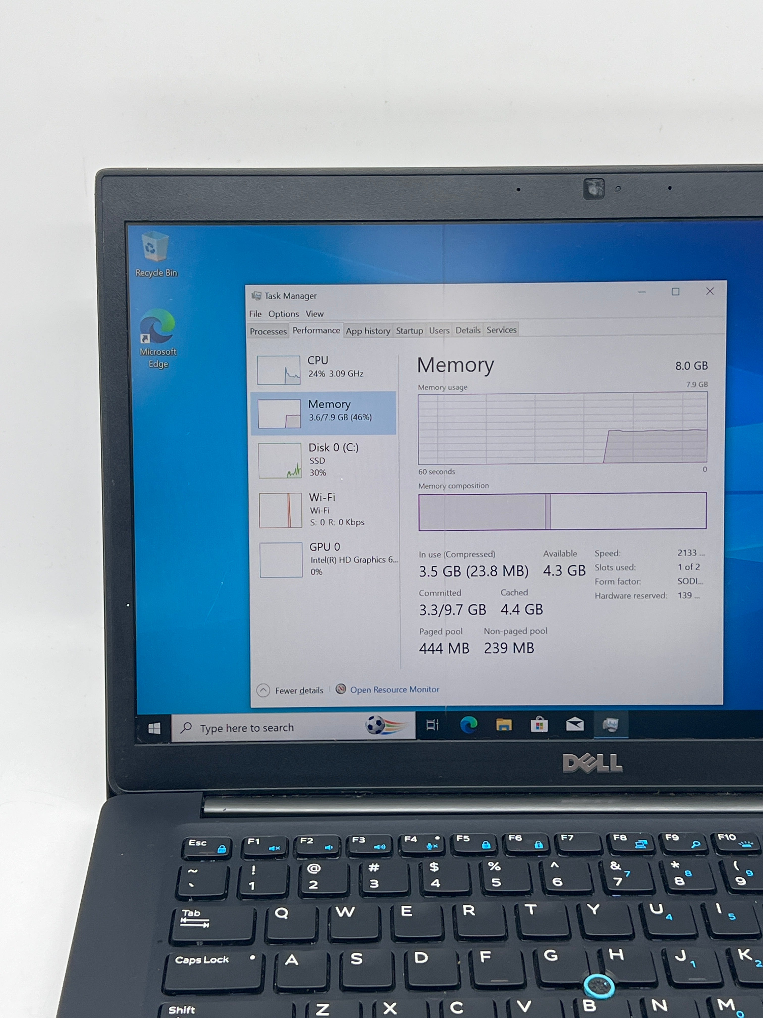 Dell Latitude 7480 14" Core i5-7200U 8GB RAM 256GB SSD - For Parts