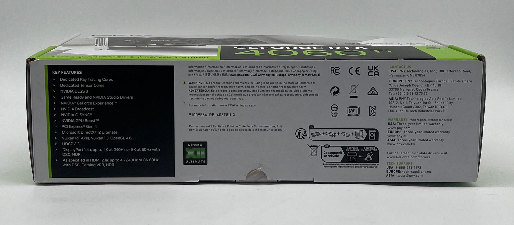 PNY GeForce RTX 4060 Ti VERTO Dual Fan 8GB GDDR6 Graphics Card - Used With Box