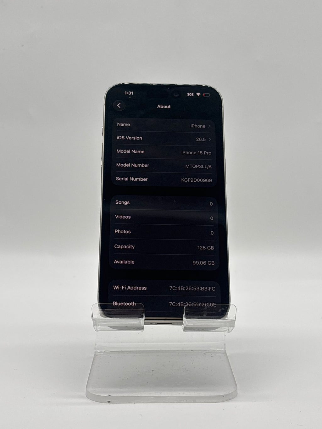 Apple iPhone 15 Pro A2848 128GB Natural Titanium Factory Unlocked - Used