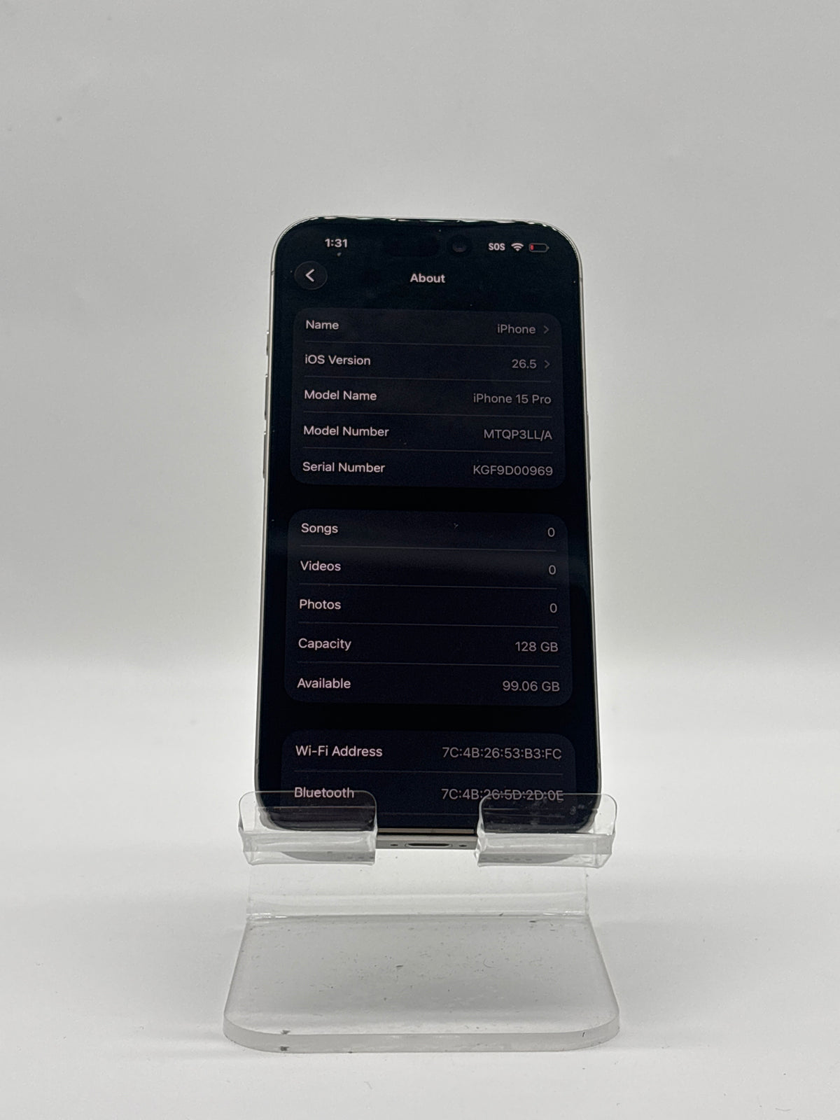 Apple iPhone 15 Pro A2848 128GB Natural Titanium Factory Unlocked - Used