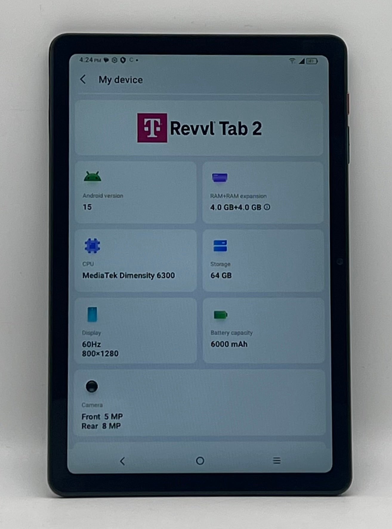 Revvl Tab 2 64GB Black WiFi + Cellular MetroPCS - Used