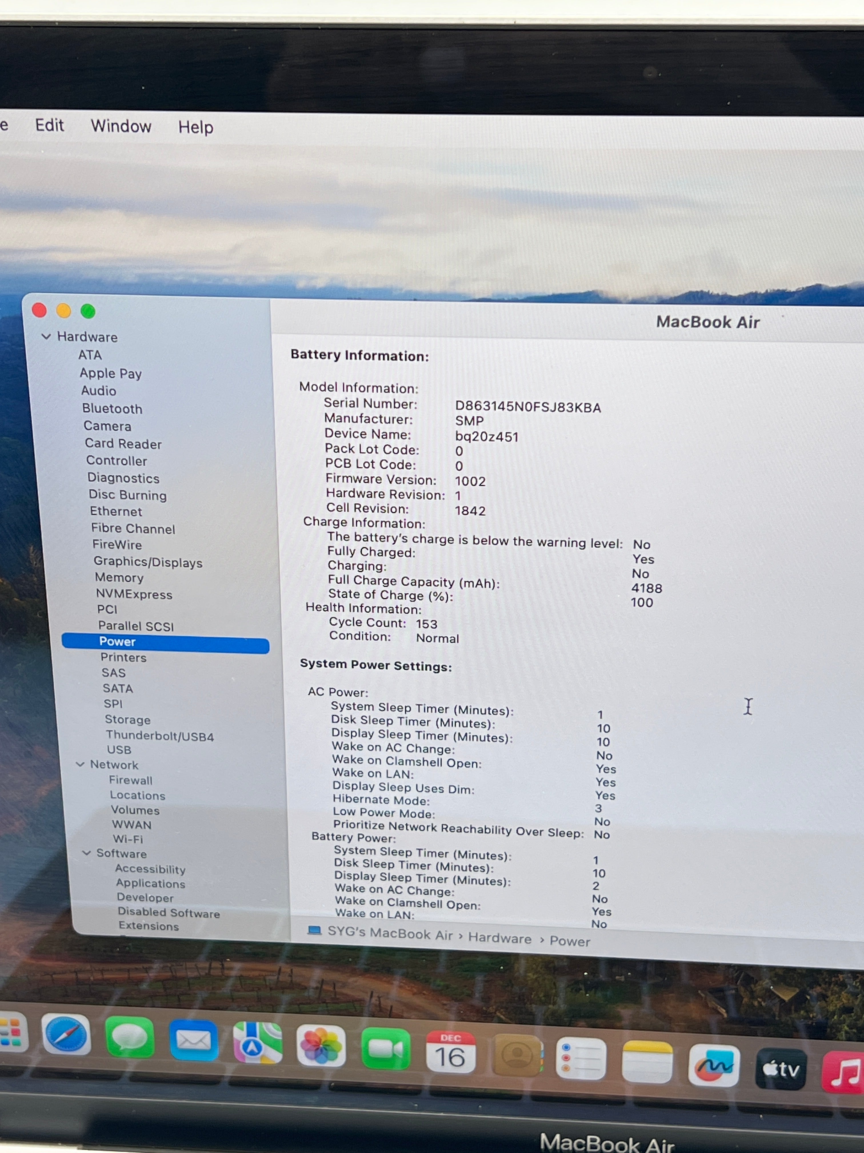 Apple MacBook Air 13" A1932 2019 Intel Core i5 8GB 128GB Silver Used