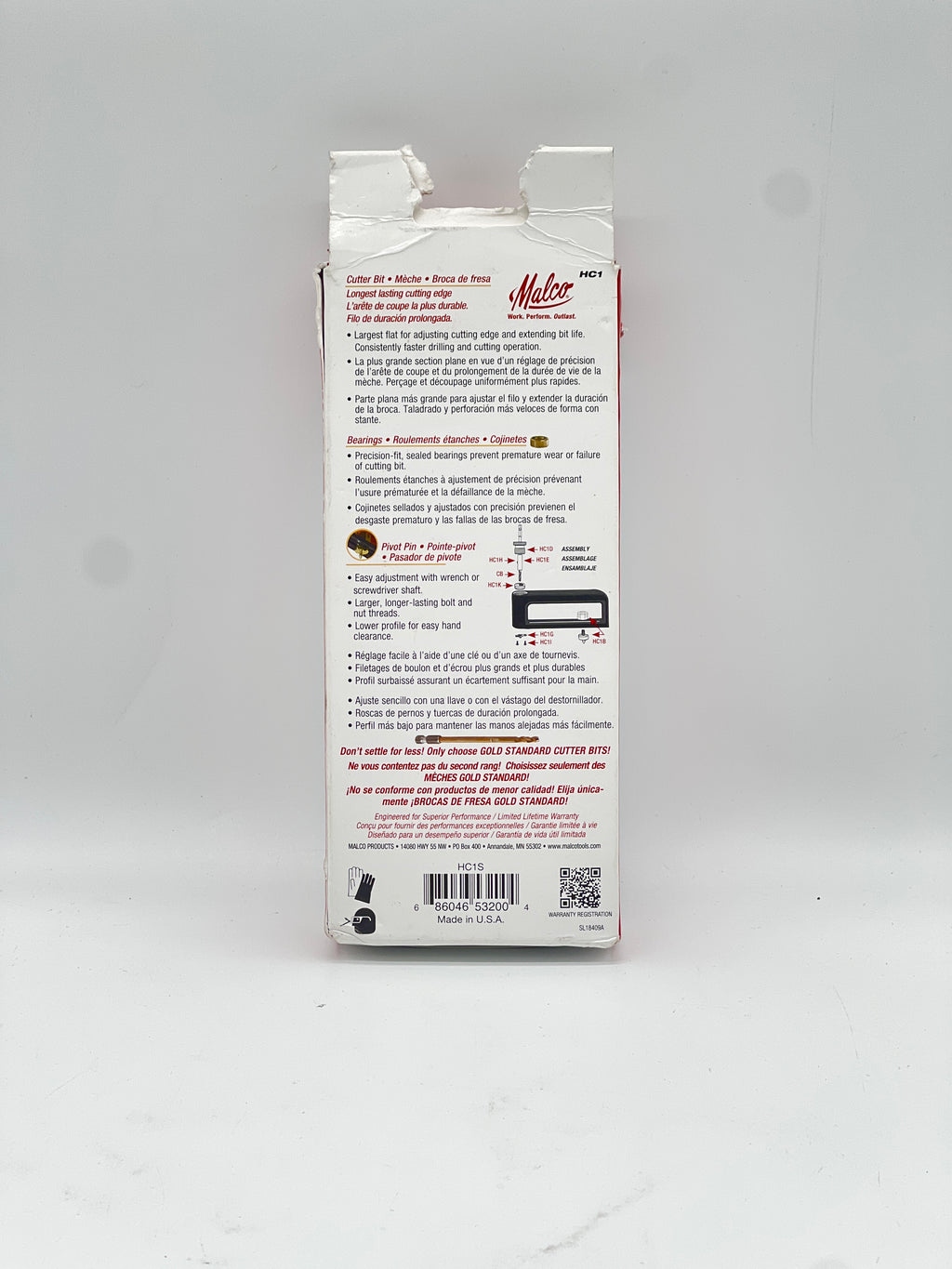 Malco HC1 Hole Cutter Black Steel 1.5 Inch New Open Box