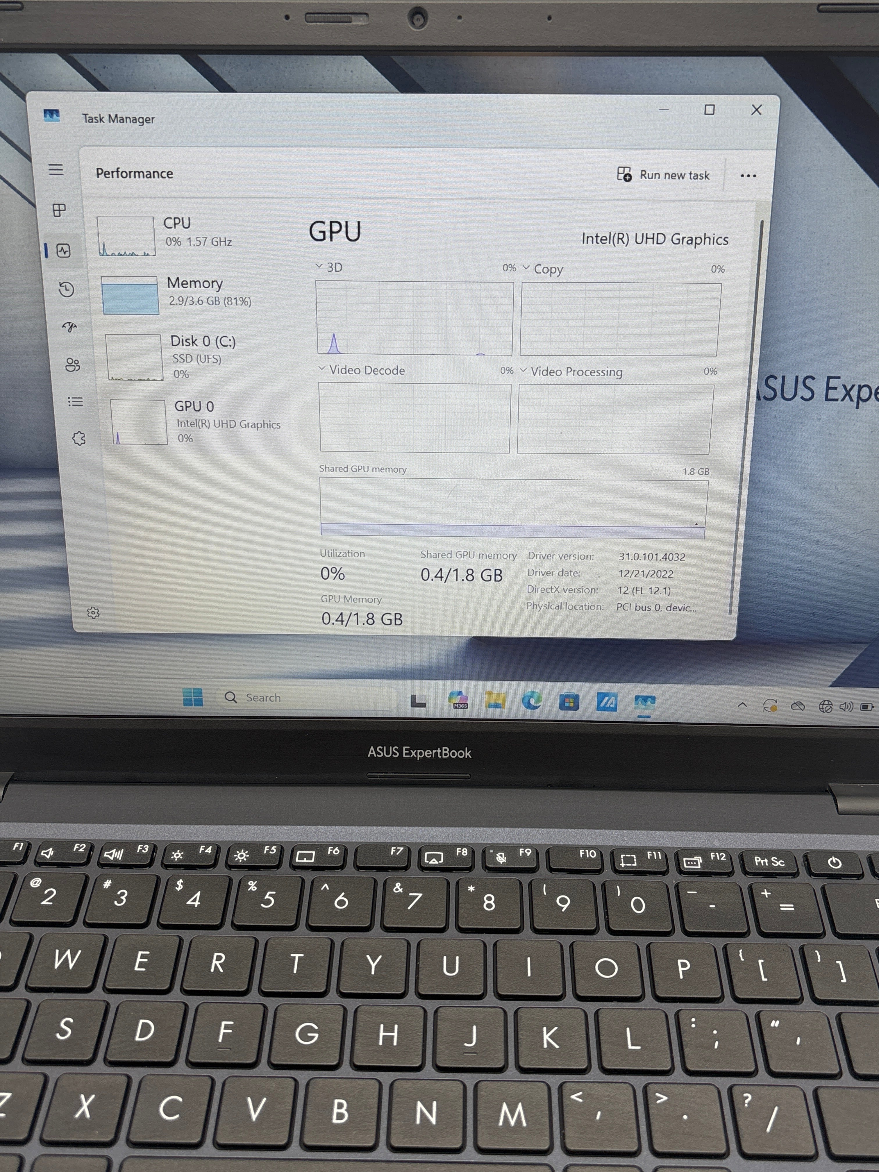 Asus Expertbook B1402CG Intel N100 4GB RAM 128GB SSD