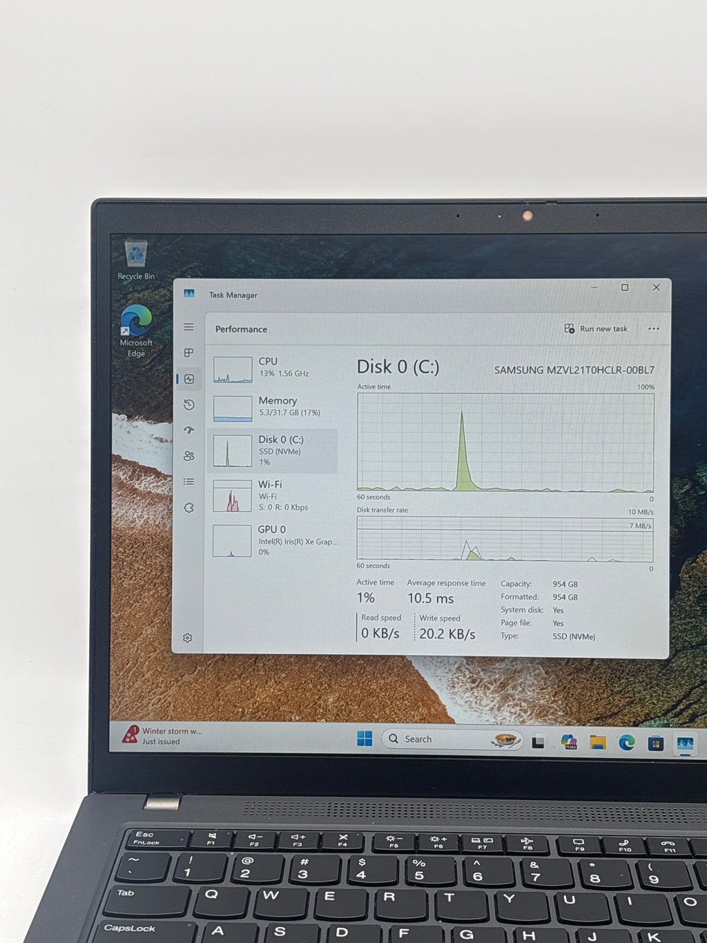 Lenovo ThinkPad T14 Gen 3 i7-1270P 32 GB 1 TB SSD Black