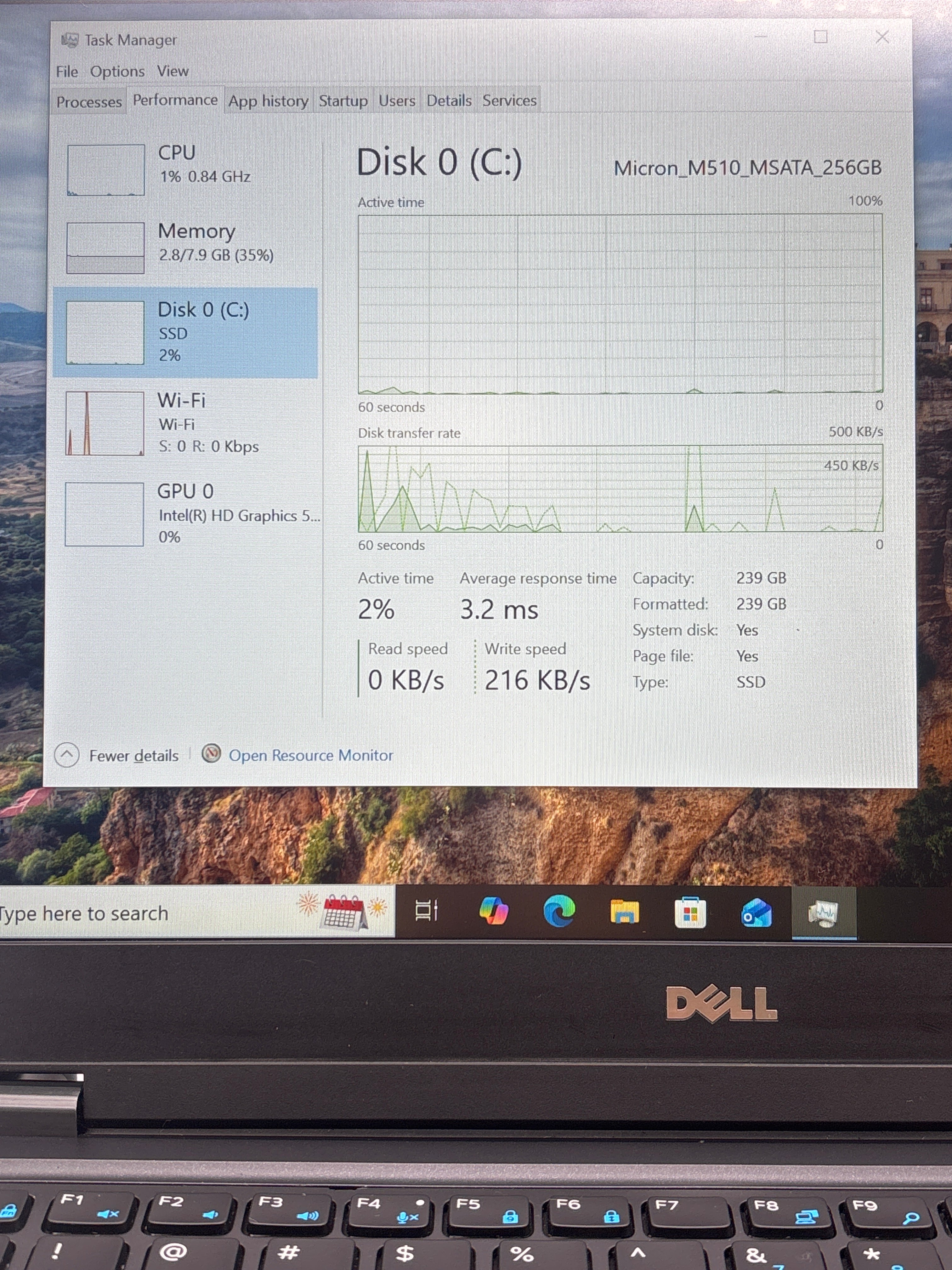Dell Latitude E7450 i7-5600U 8GB RAM 256GB SSD - For Parts (BAD BATTERY)