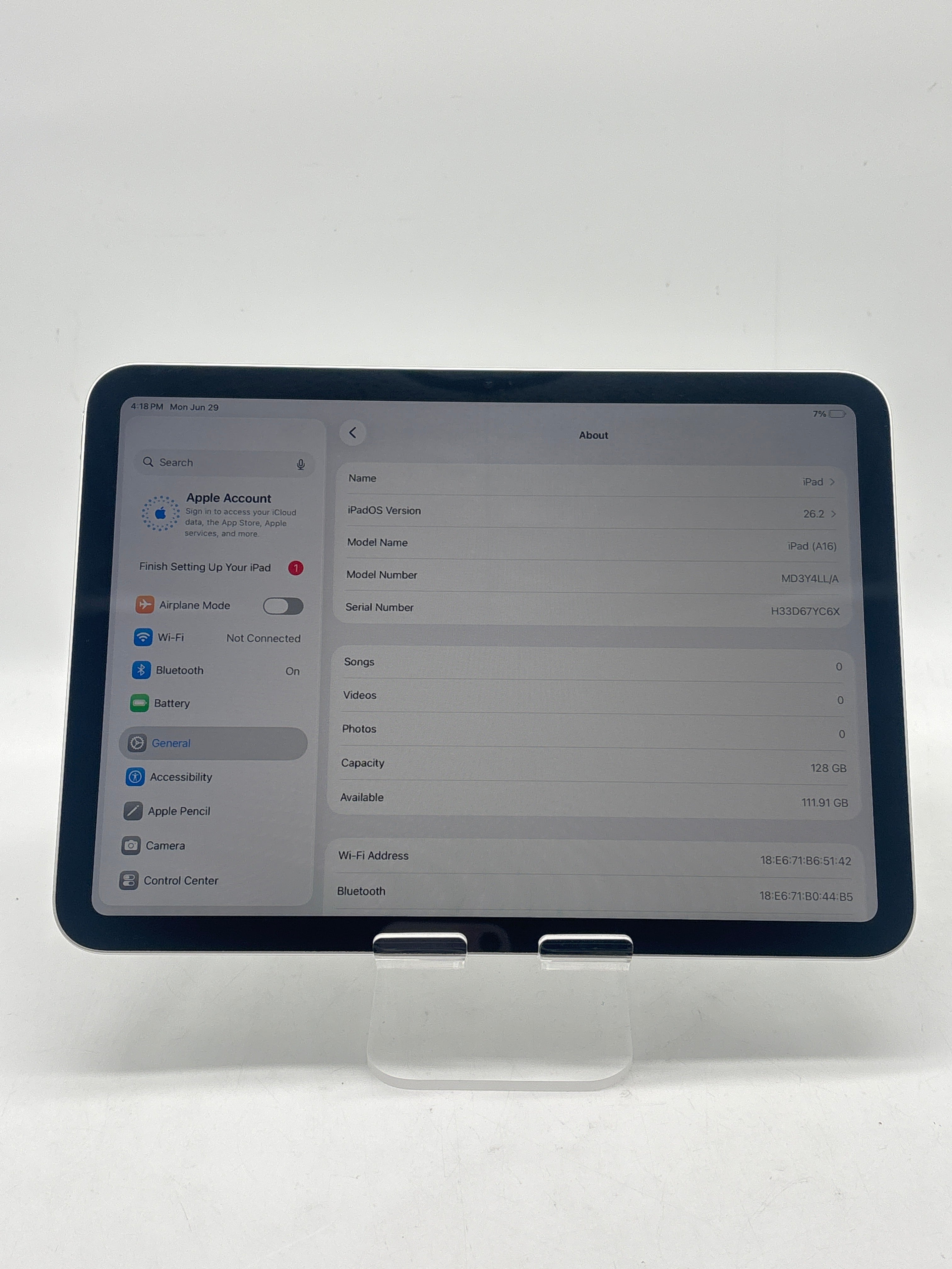 Apple iPad 11th Gen A16 128GB A3354 - Wi-Fi Only