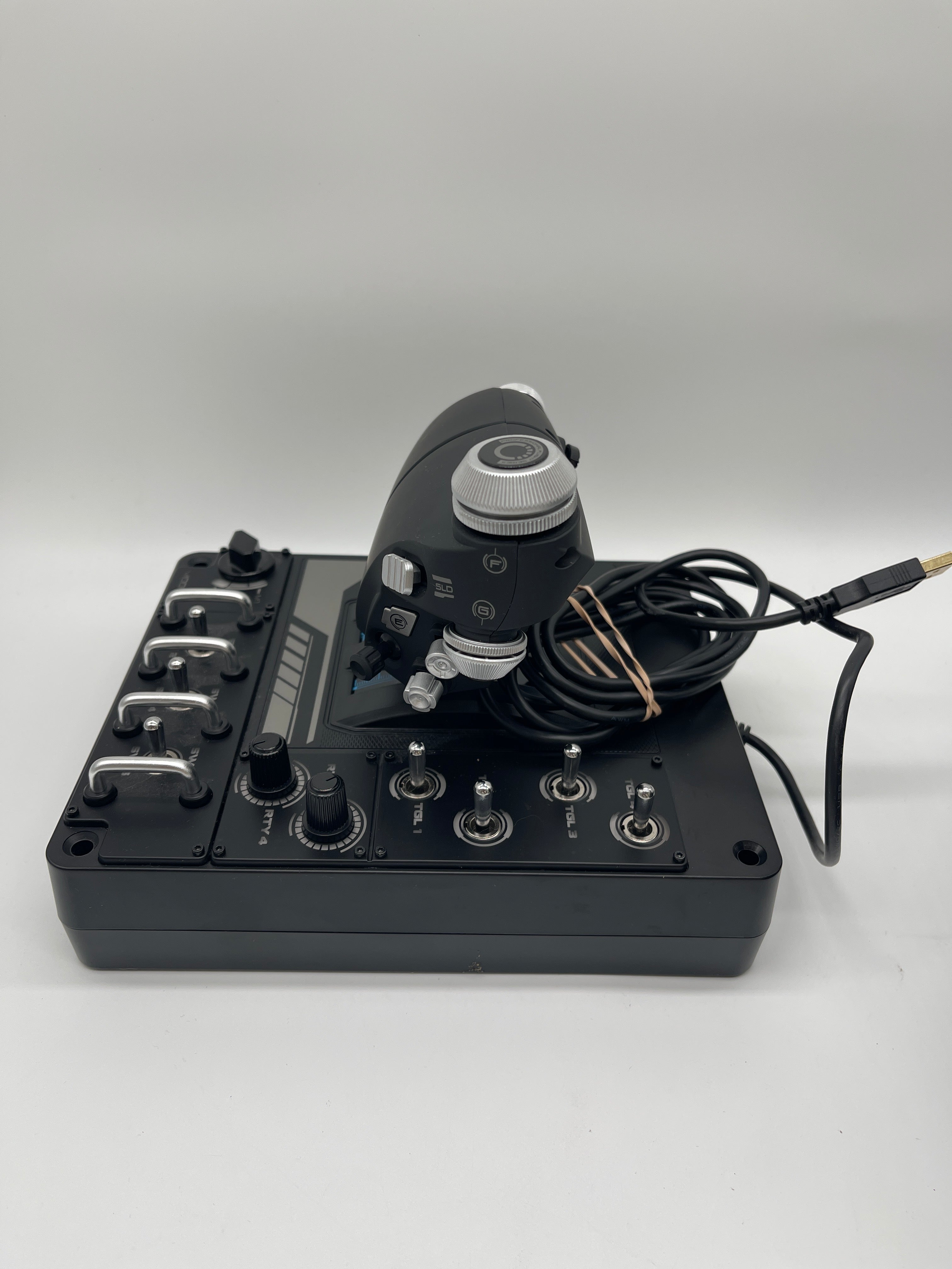 Logitech X56 Flight Simulator Flight Stick and Throttle Controller Black Used
