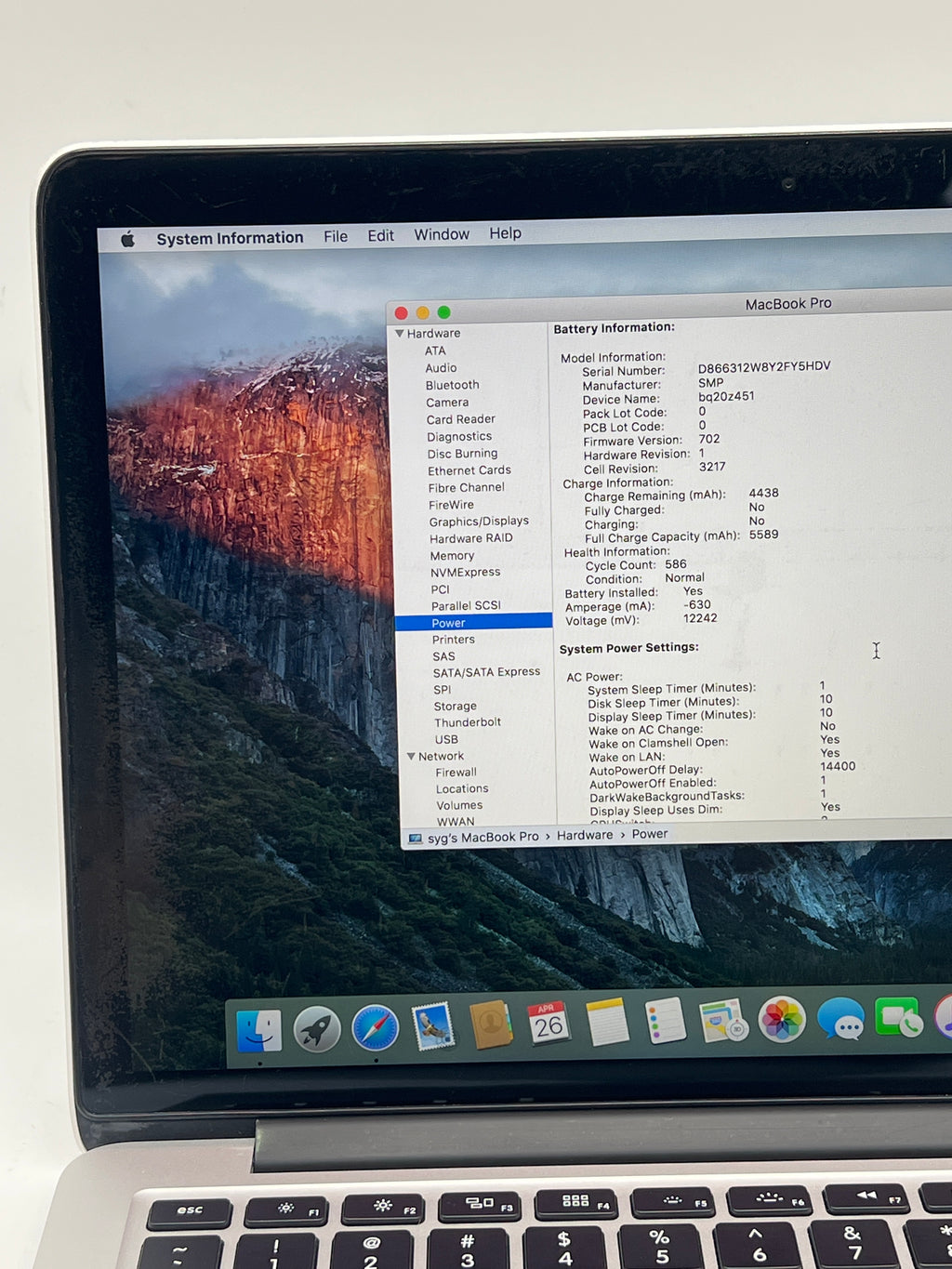 Apple MacBook Pro 13" A1502 i5 16GB RAM 512GB Flash Storage - Used