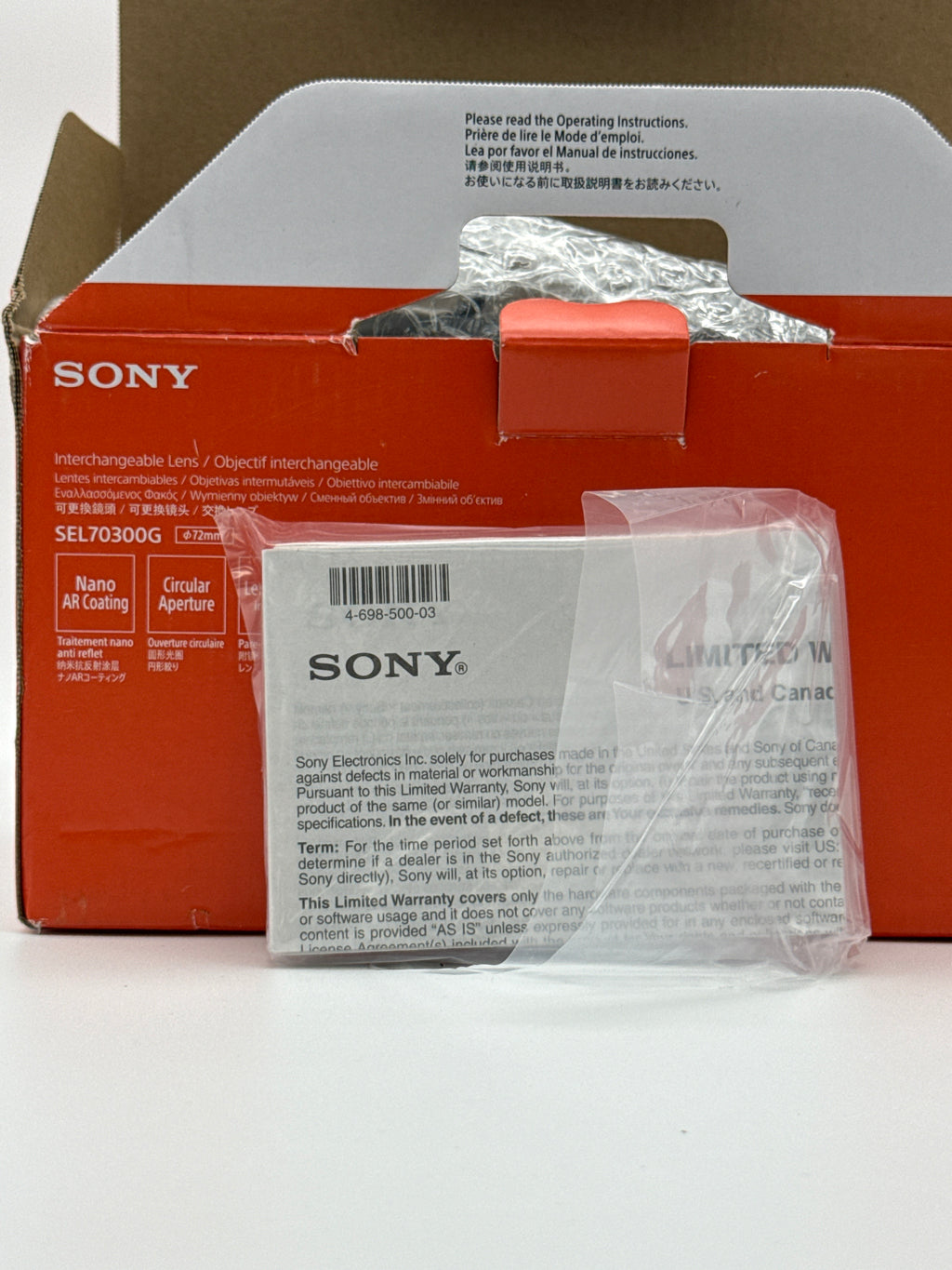 Sony FE 70-300mm f/4.5-5.6 G OSS SEL70300G Telephoto Zoom Sony E Mount - New