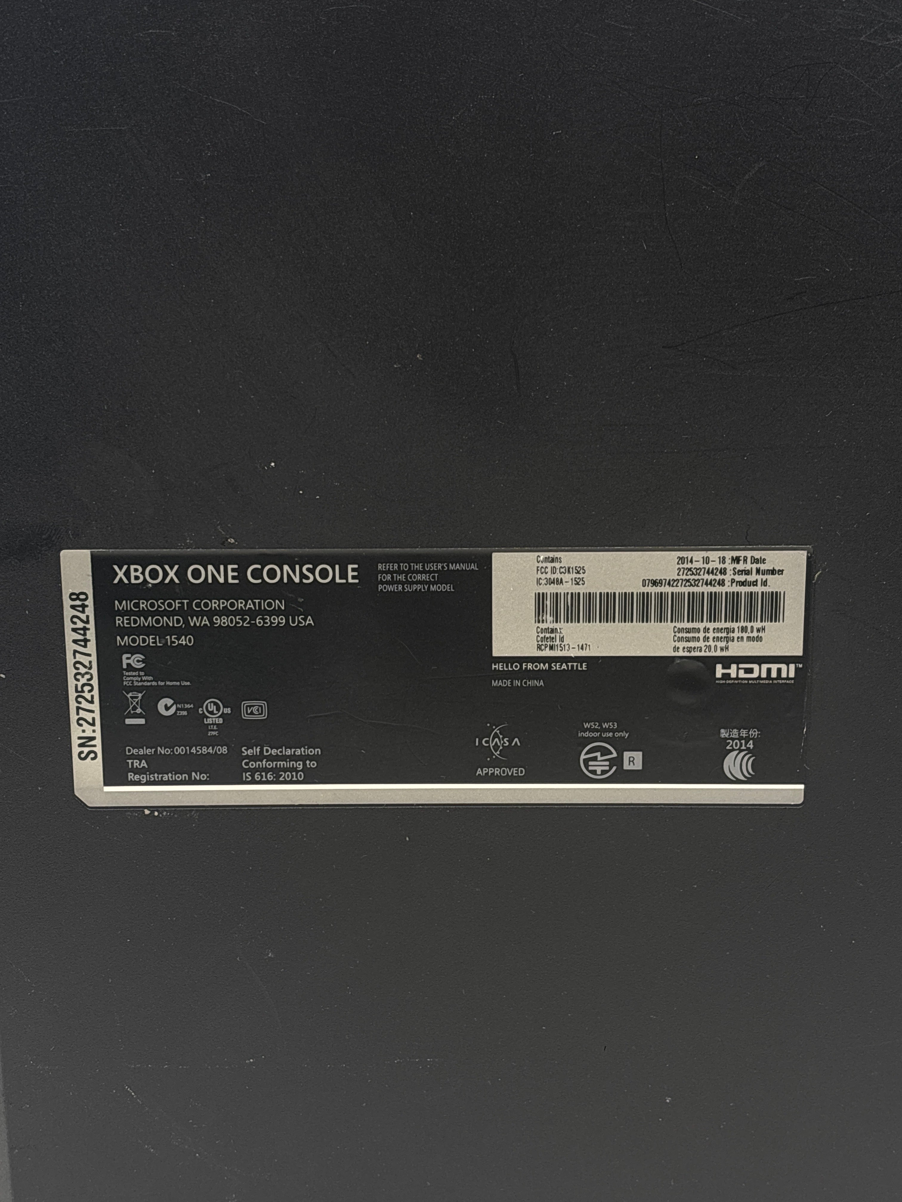 Microsoft Xbox One 1540 500GB Home Console Black