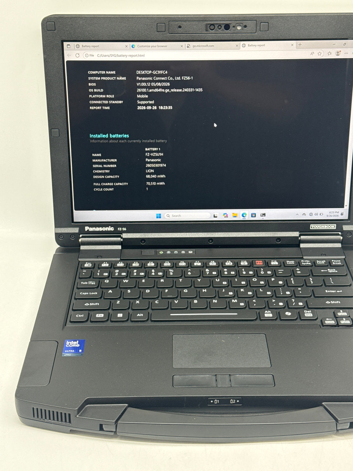 Panasonic Toughbook FZ-56BZ00UBM Ultra 5 235H vPro 16GB 512GB - Open Box