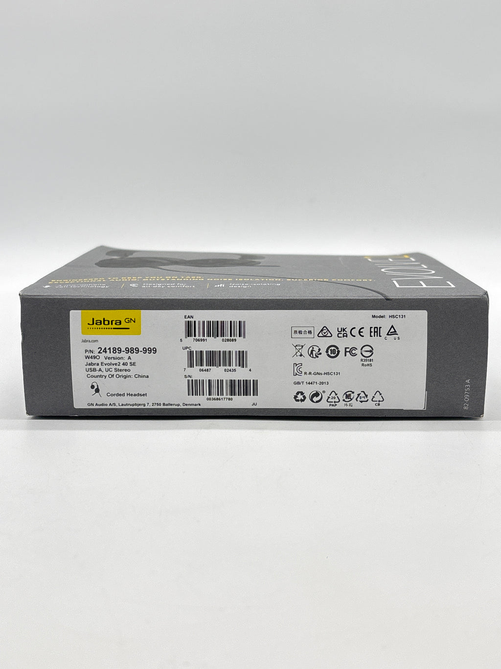 Jabra Evolve2 40 SE USB-A UC Stereo Wired Headset - New in Box