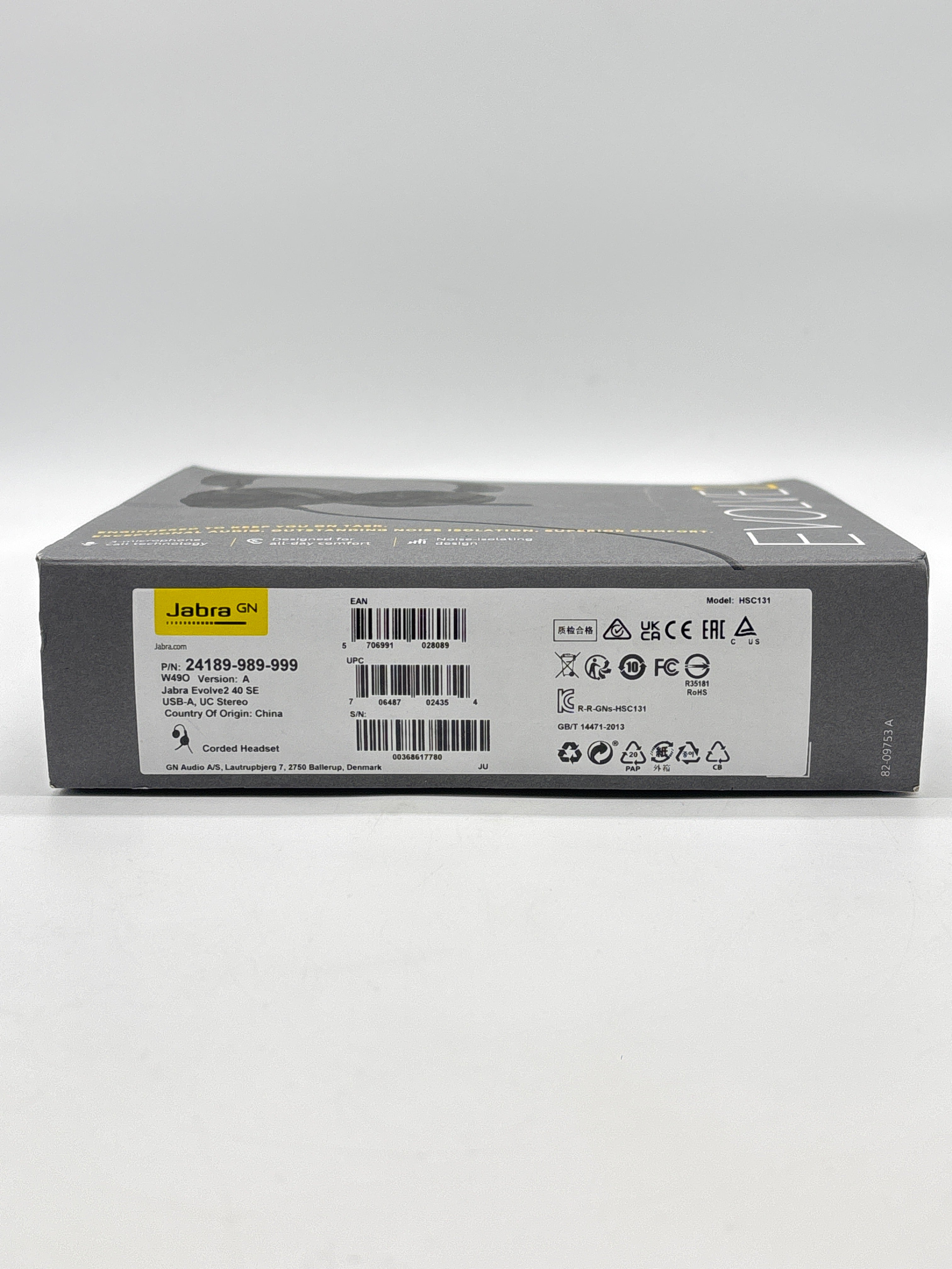 Jabra Evolve2 40 SE USB-A UC Stereo Wired Headset - New in Box