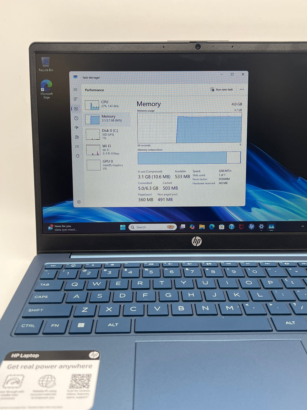 HP Laptop 14-ep2012wm Intel N150 4GB RAM 128GB SSD - Used