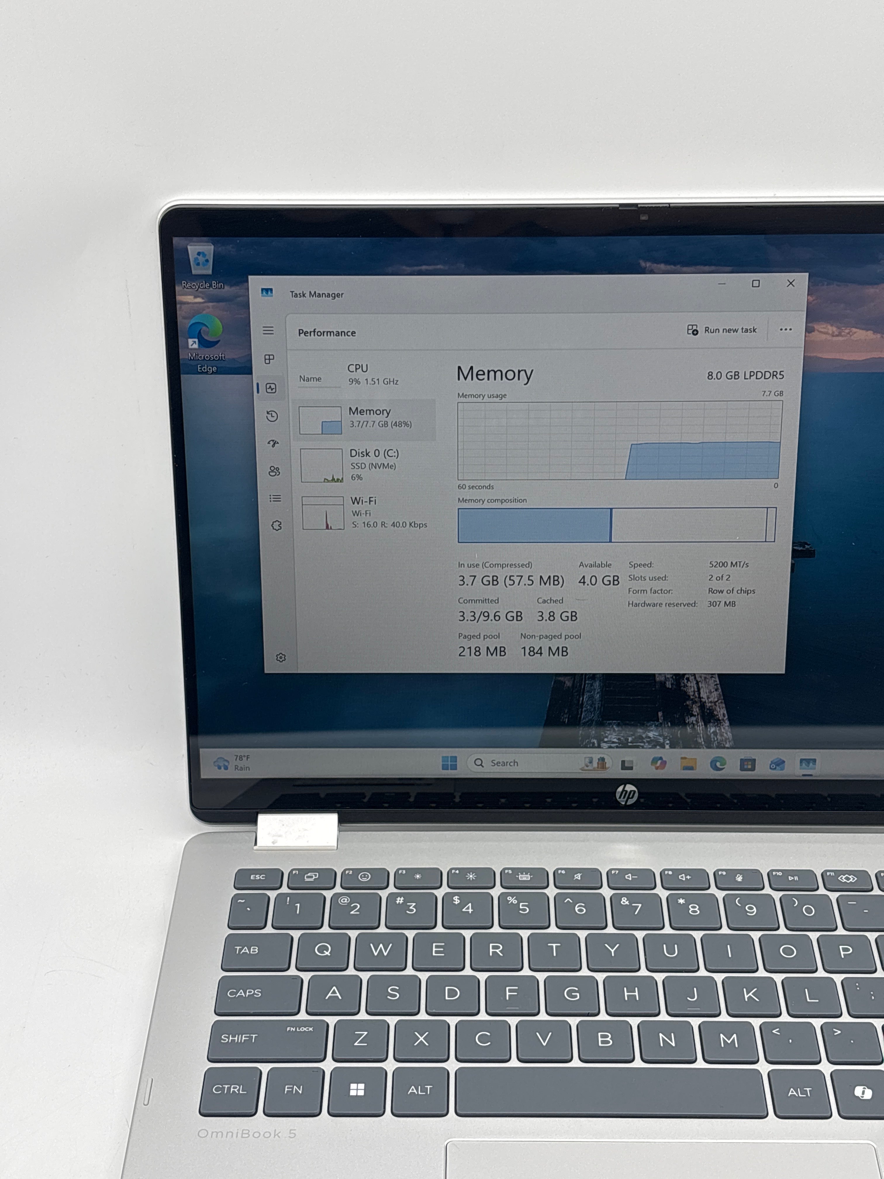 HP OmniBook 5 Flip 14-fp0013dx 2-in-1 Core 5 120U 8GB RAM 512GB SSD Used