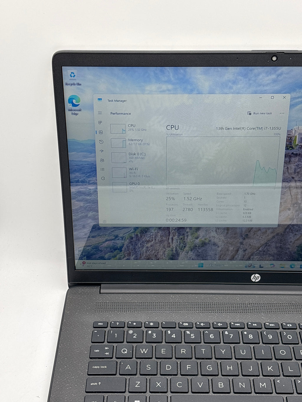 HP 17t-cn300 17" i7-1355U 8GB RAM 256GB SSD Black - Used