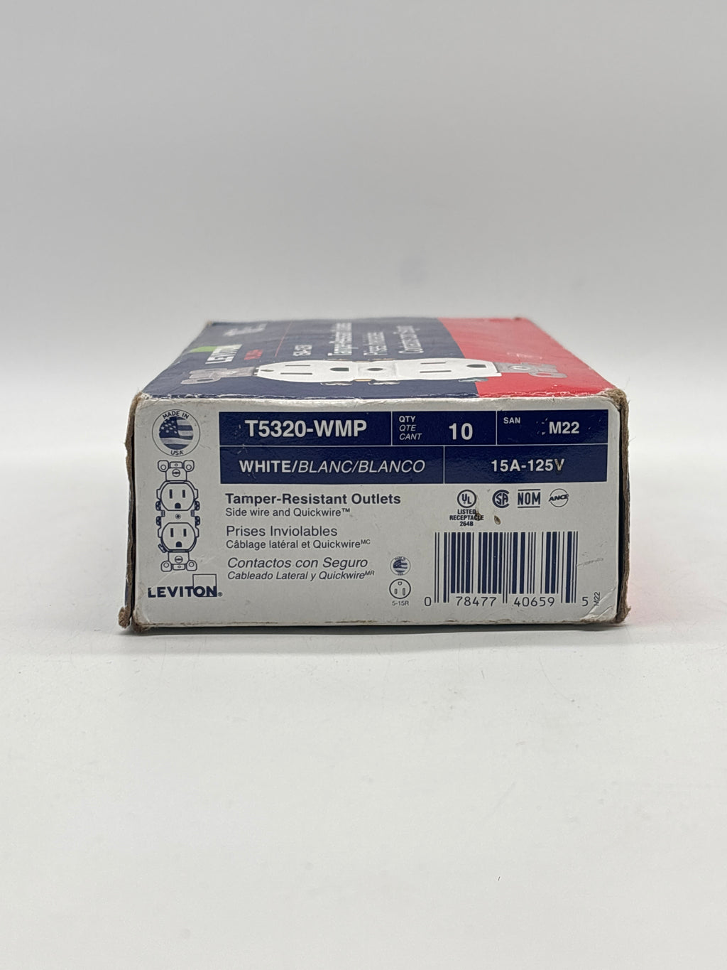 Leviton Plus 10 White Outlet 125A Tamper-Resistant - Lot of 4 New In Box