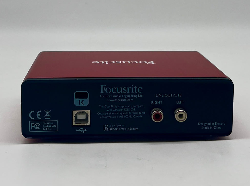 Focusrite Scarlett Solo Gen 2 Audio Interface - Used