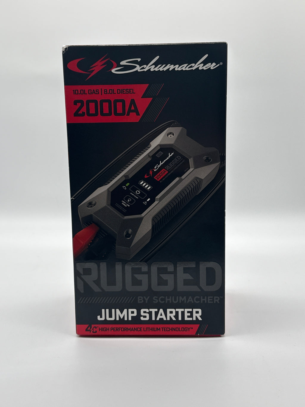 Schumacher RUGGED Jump Starter SL1651 2000A 12V Portable Power Pack Black