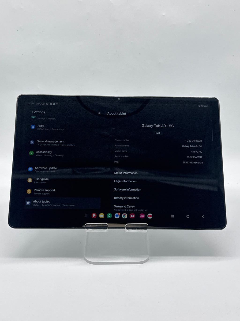 Samsung Galaxy Tab A9+ 5G SM-X218U 11" 64GB Graphite - T-Mobile Only