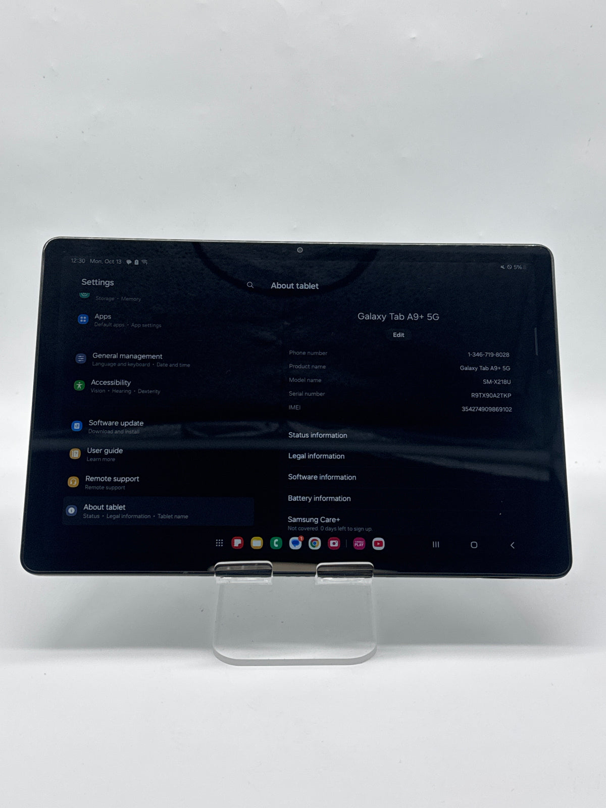 Samsung Galaxy Tab A9+ 5G SM-X218U 11" 64GB Graphite - T-Mobile Only