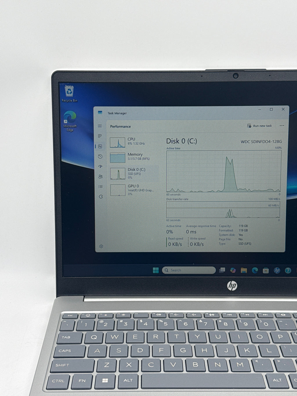 HP Laptop 15-FD0081WM Intel N200 4GB RAM 128GB SSD