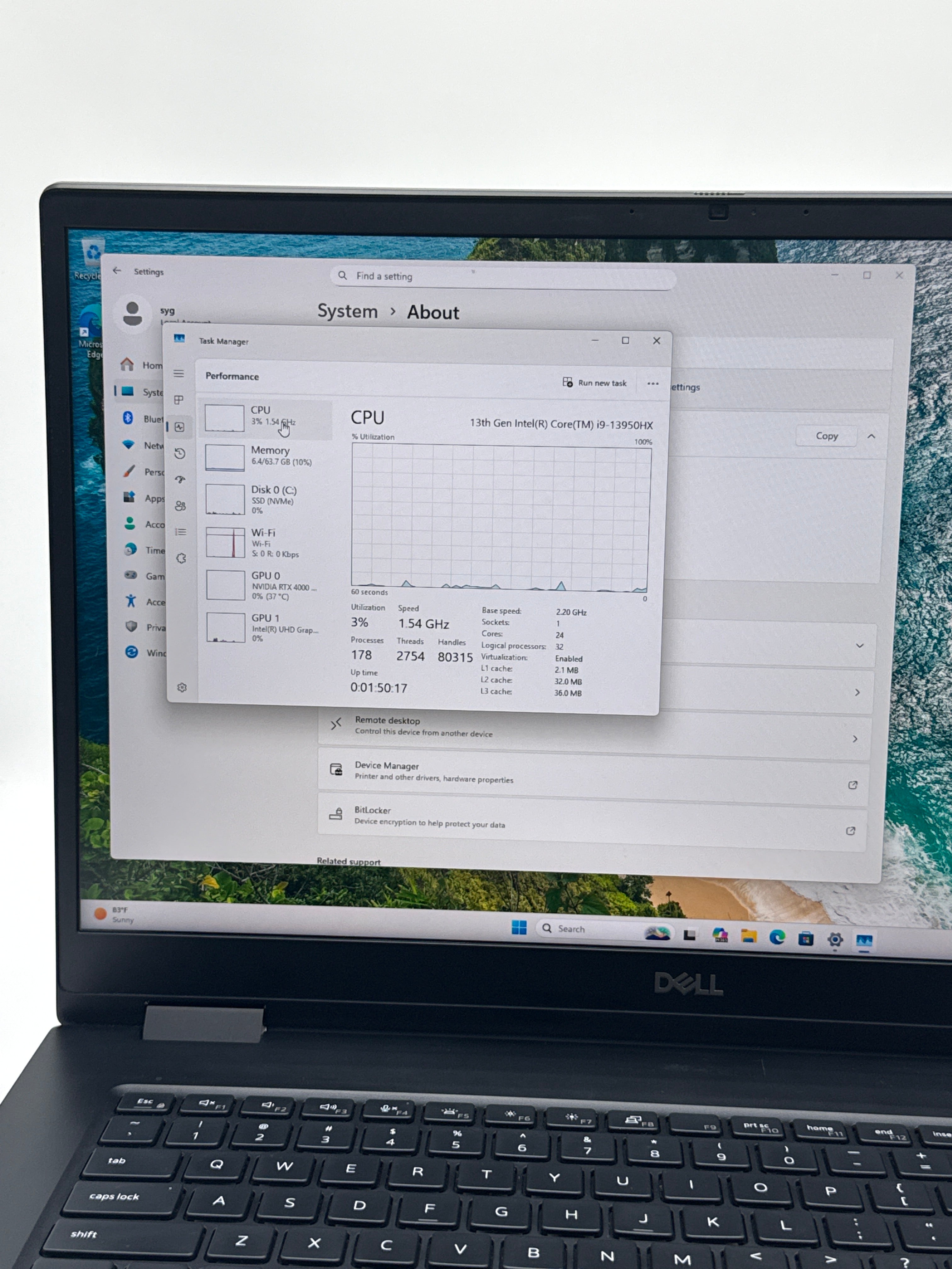 Dell Precision 7780 17.3 in Intel Core i9 64GB RAM 2TB SSD Gray