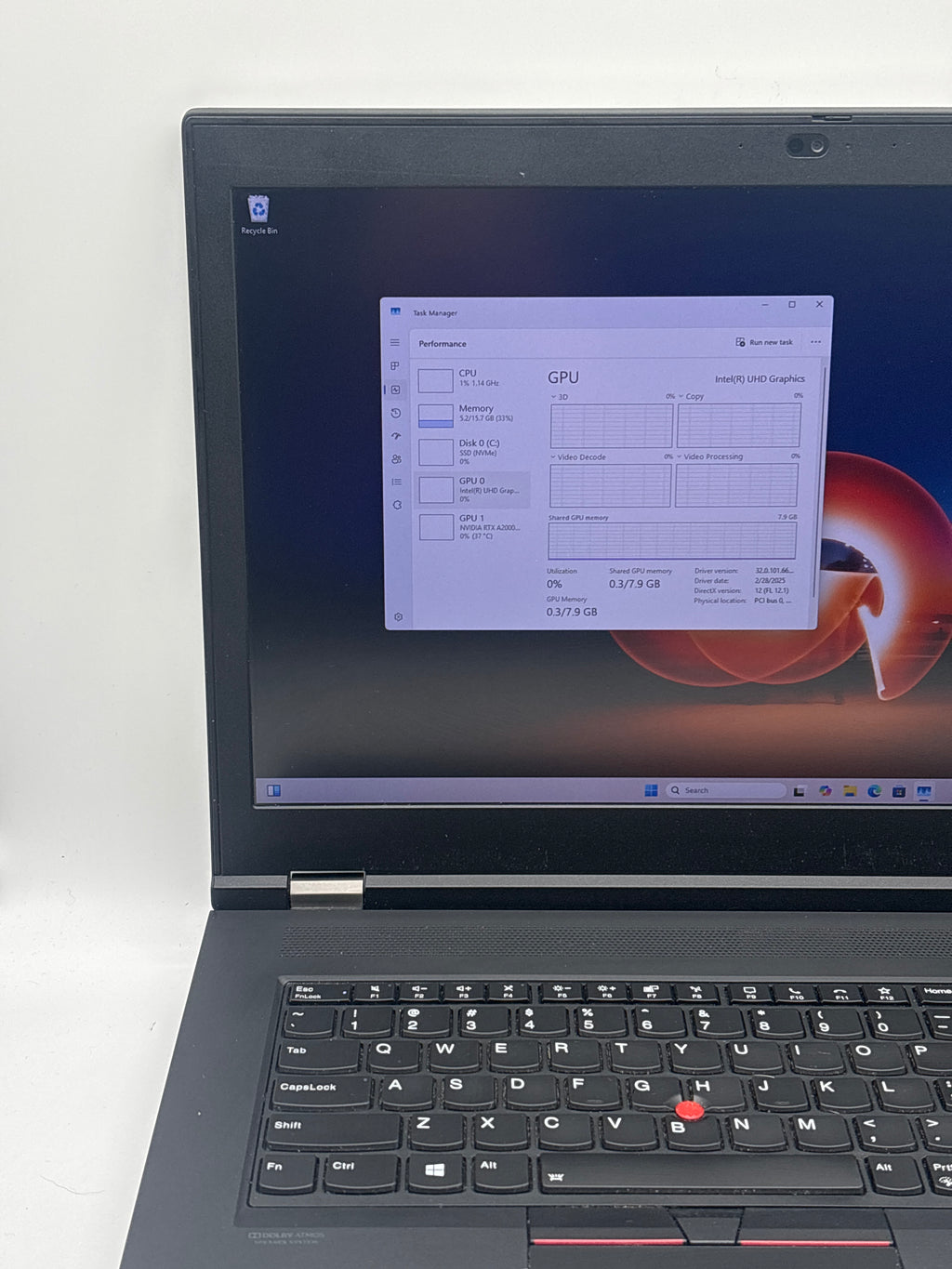 Lenovo ThinkPad P17 Gen 2 i7-11800H 16GB RAM 512GB SSD RTX A2000