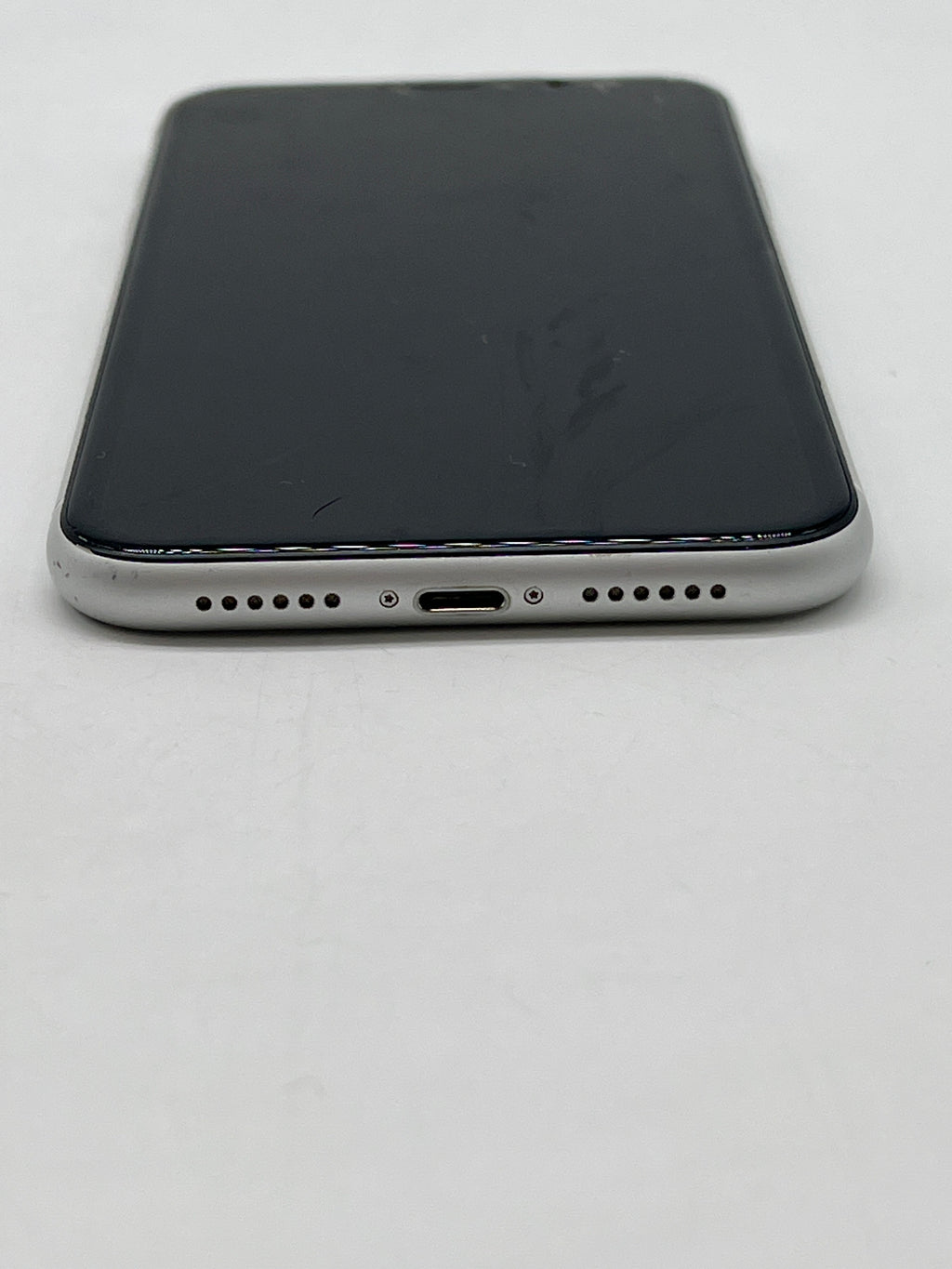 Apple iPhone XR 64GB Unlocked White - Cracked Screen Bad LCD