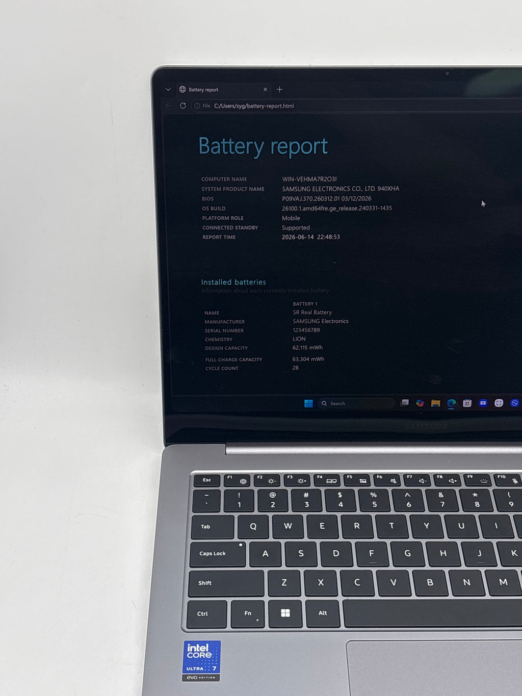 Samsung Galaxy Book NP940XHA Touch Ultra 7 256V 16GB RAM 512GB SSD Used