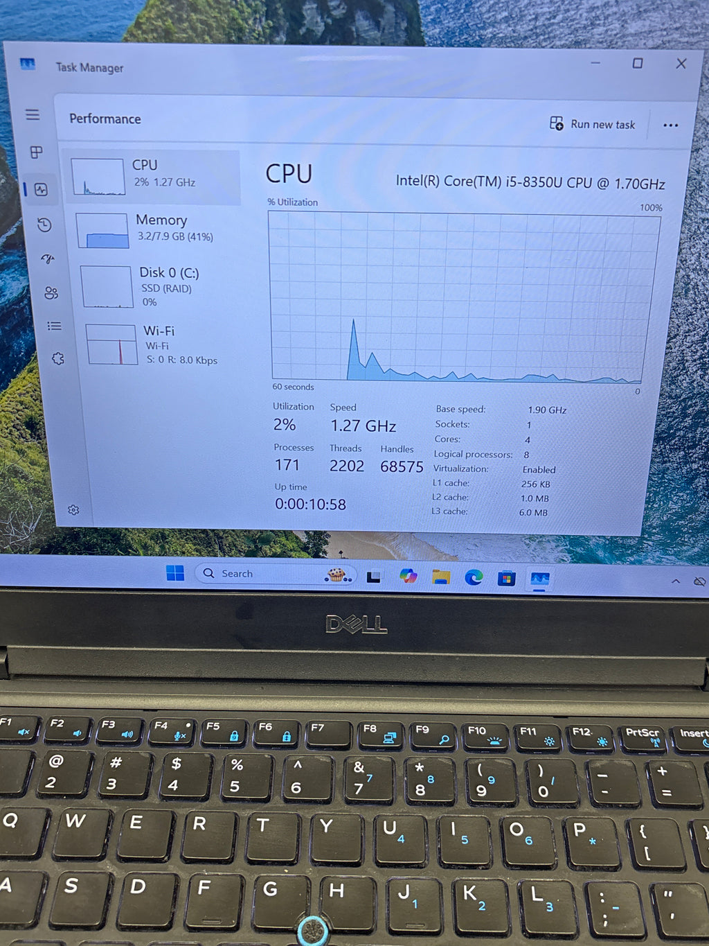 Dell Latitude 5490 i5-8350U 8GB RAM 256GB SSD - For Parts (Bad Battery)
