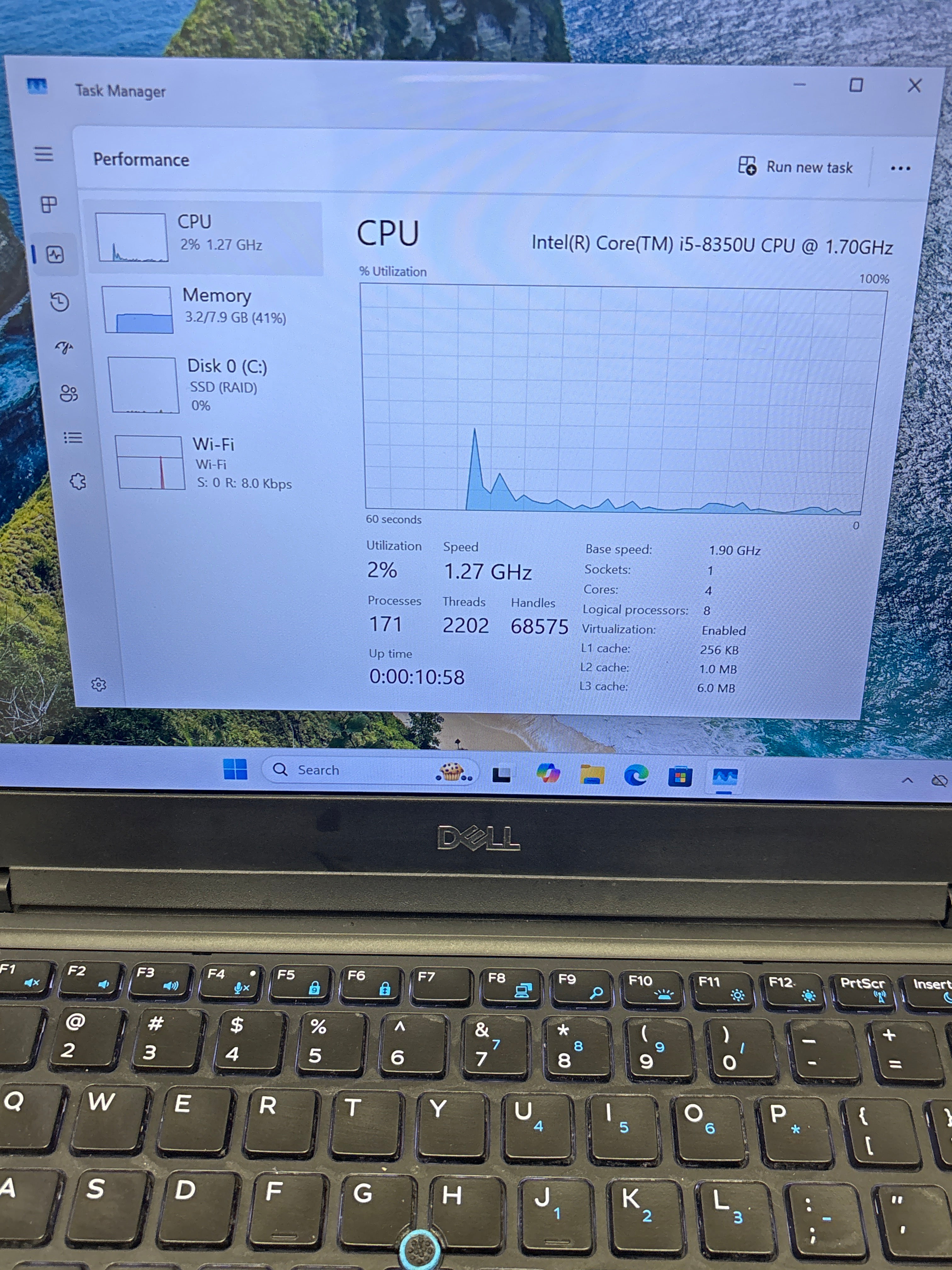 Dell Latitude 5490 i5-8350U 8GB RAM 256GB SSD - For Parts (Bad Battery)