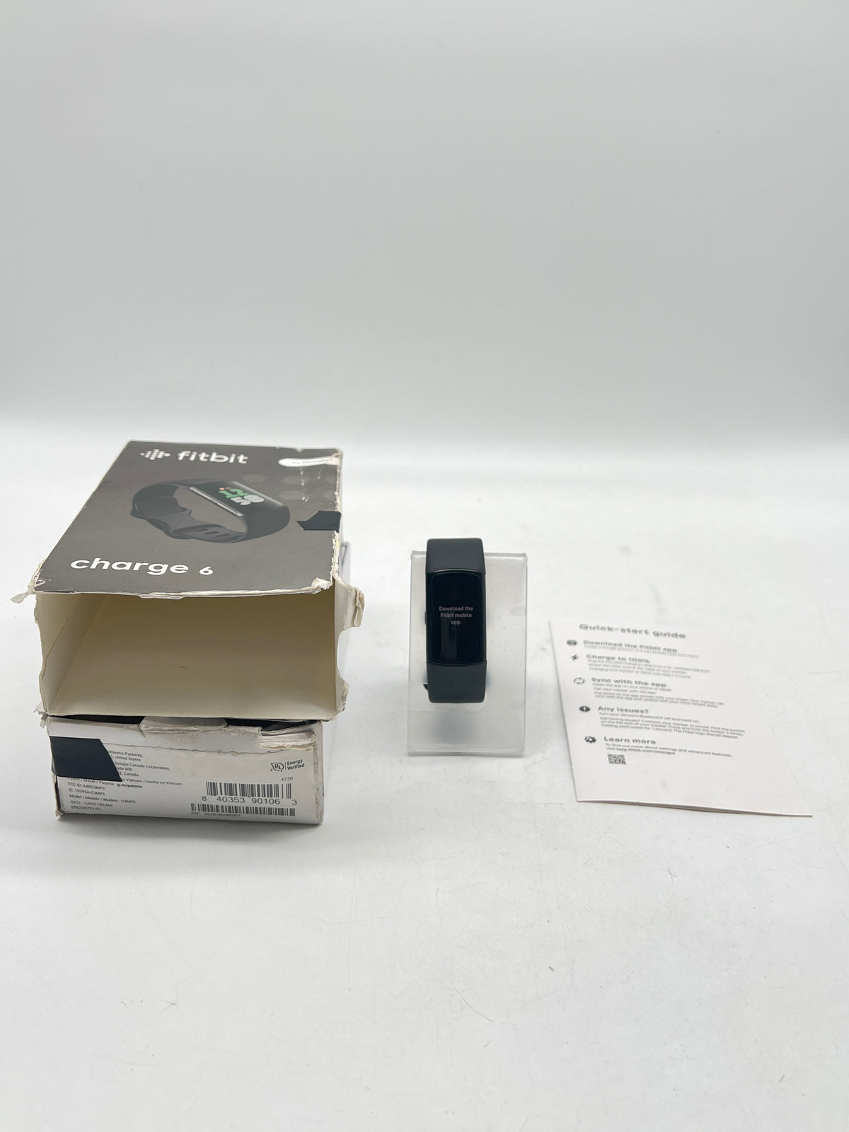 Google Fitbit Charge 6 Advanced Fitness and Health Tracker Black w/ Charger