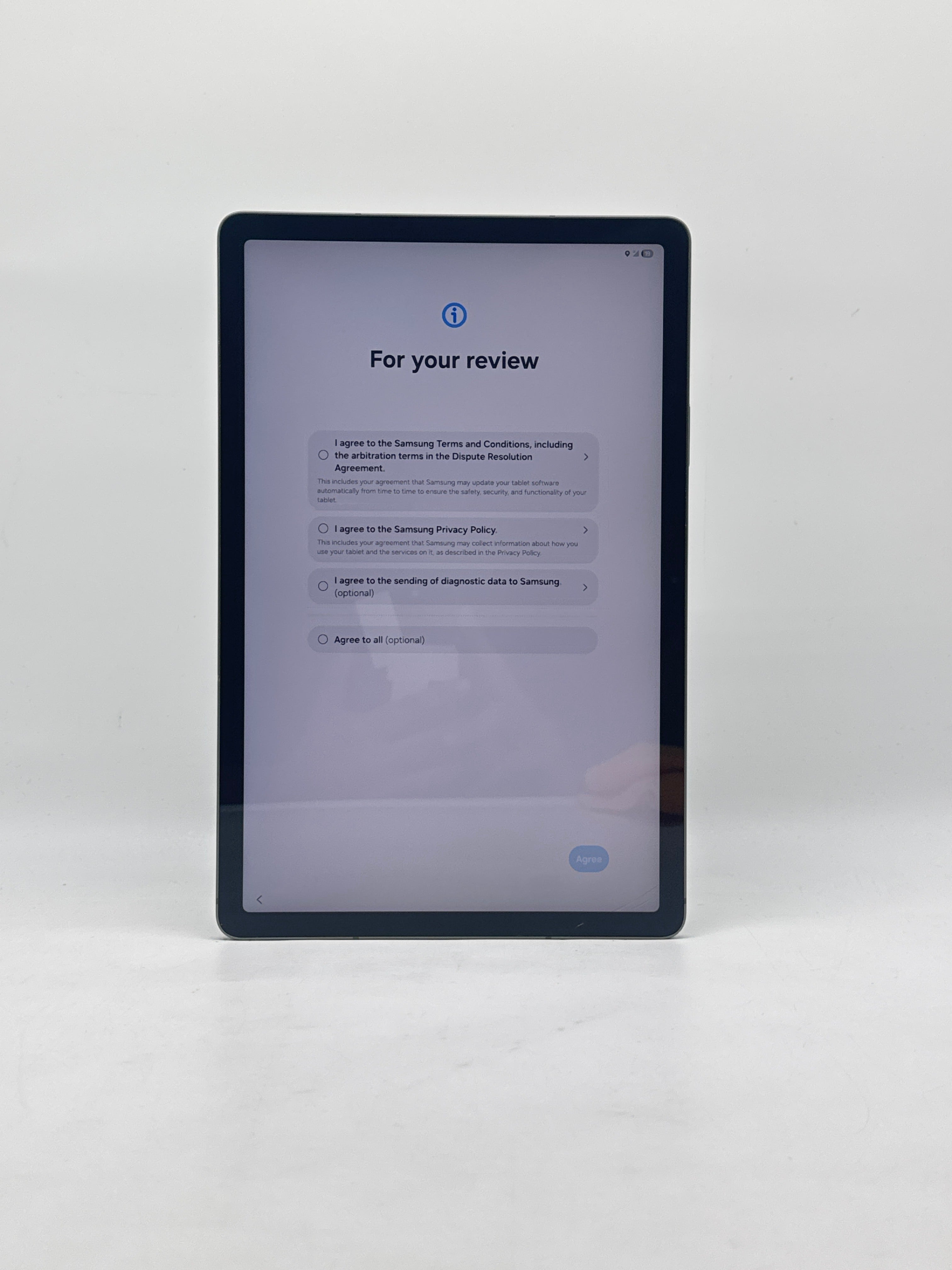 Verizon Samsung Galaxy Tab S9 FE 5G 128GB - For Parts Remotely Managed