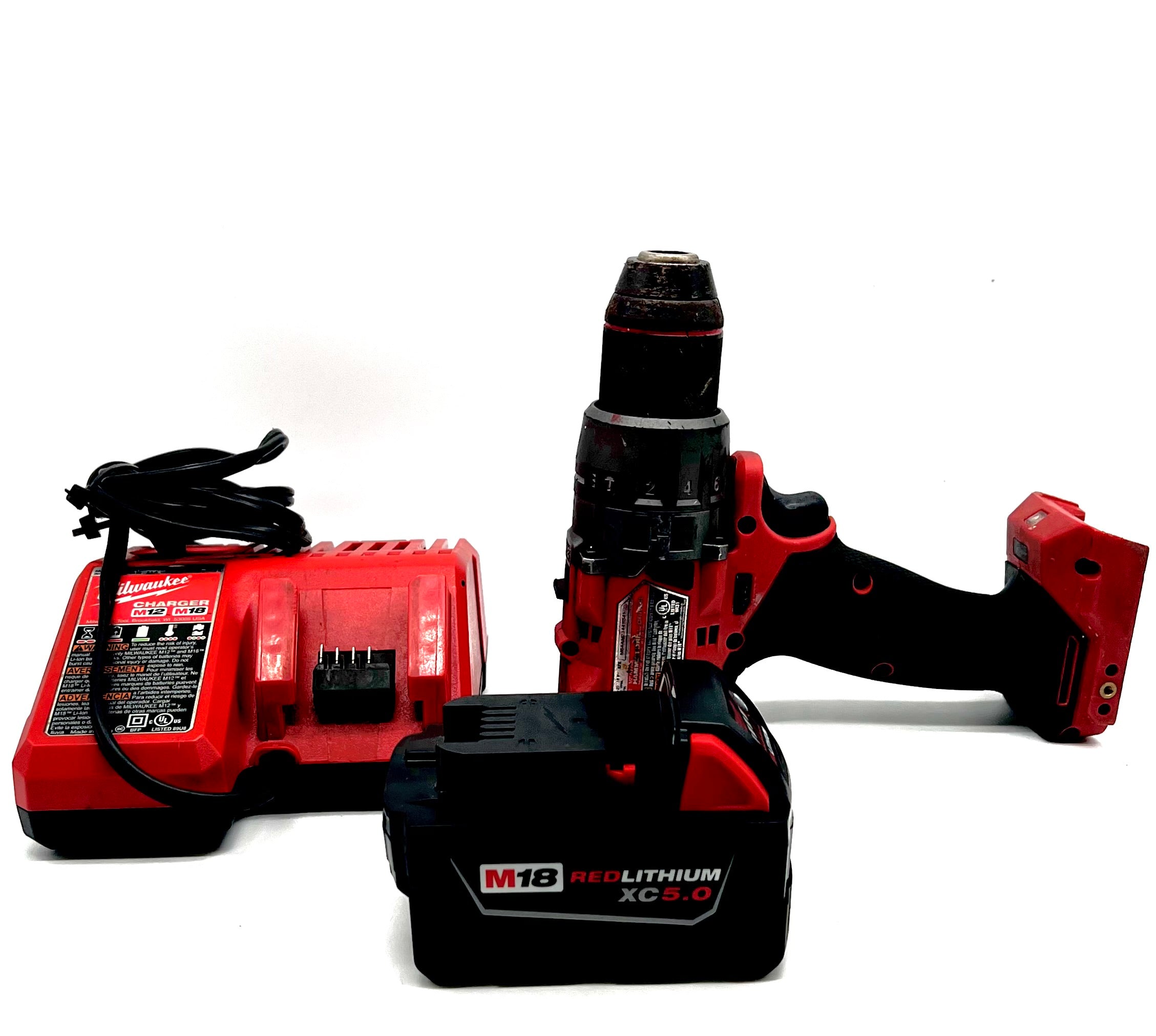 Milwaukee 2904-20 Rotary Hammer Drill 1/2 in Chuck 18V Red Battery Included - Used