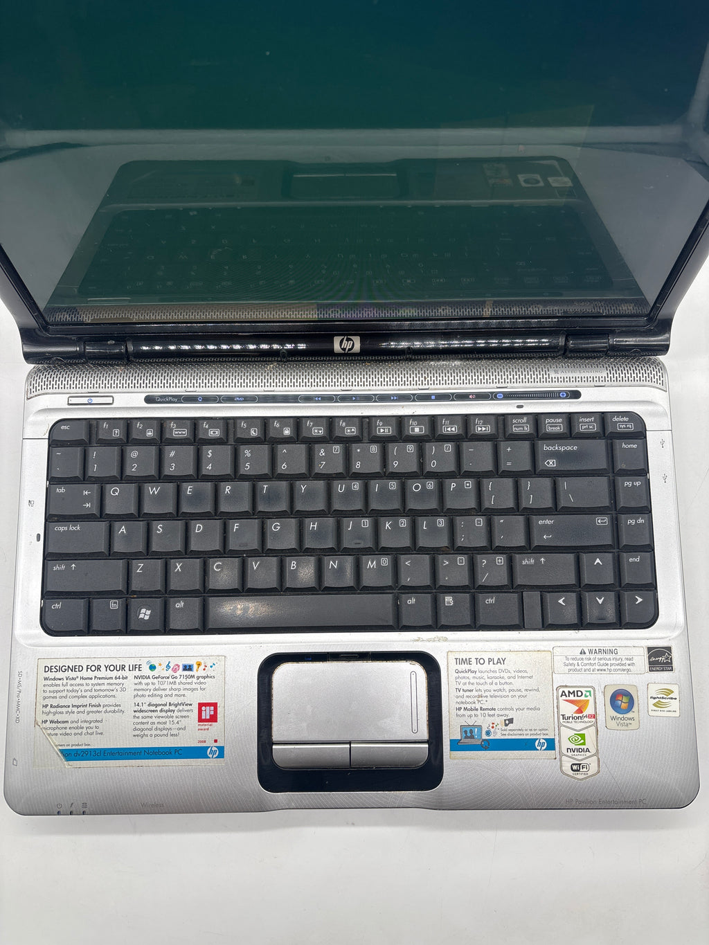 HP Pavillion dv2000 AMD Turion 64 X2 4GB RAM 500GB HDD