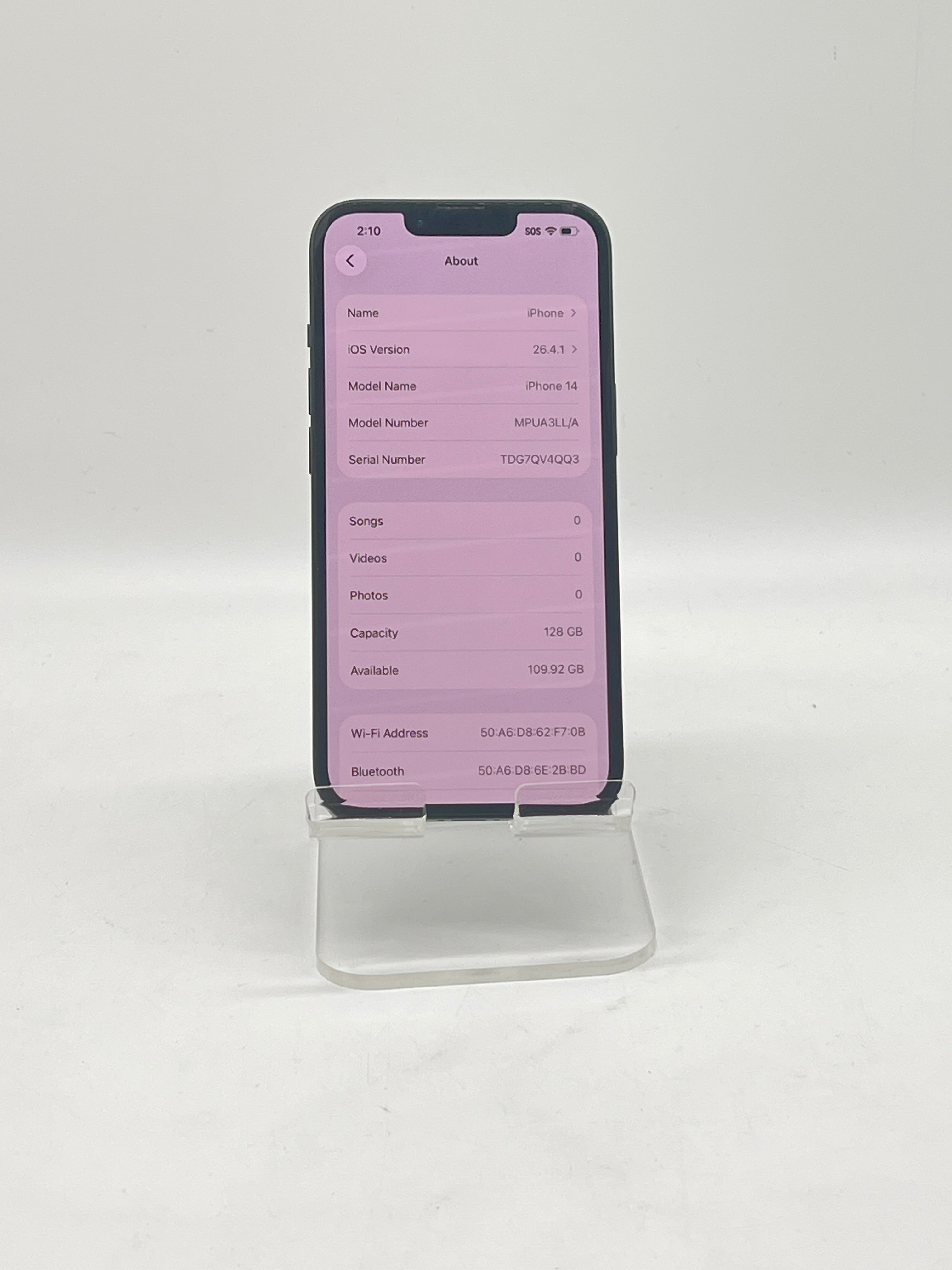 Apple iPhone 14 128GB Unlocked Midnight - Used