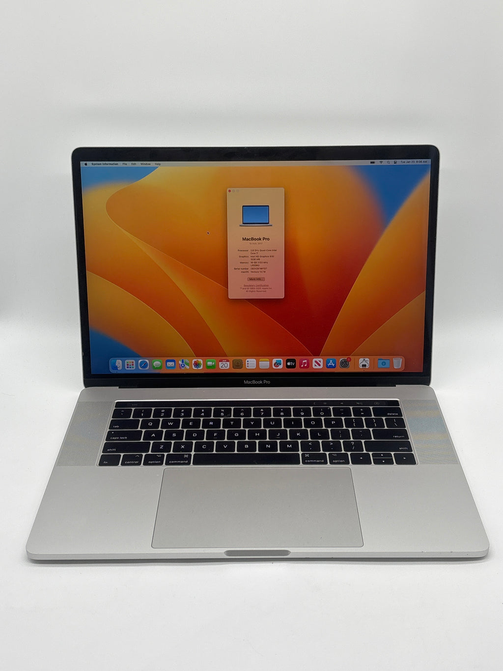 Apple MacBook Pro A1707 Ventura Intel Core i7 16GB RAM 256GB - Used