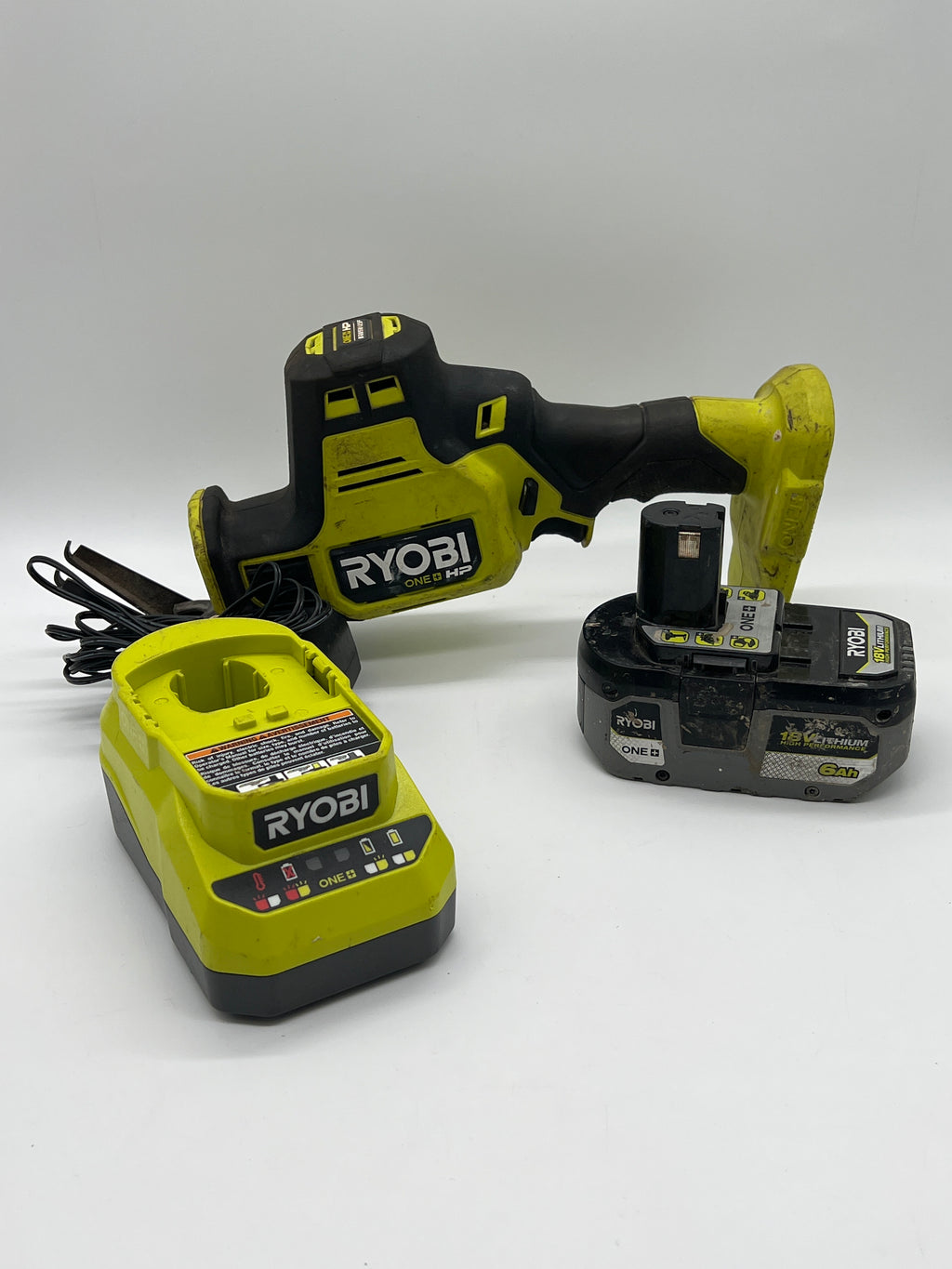 RYOBI PSBRS01 18V Brushless Reciprocating Saw w/ Charger & Batteries - Used