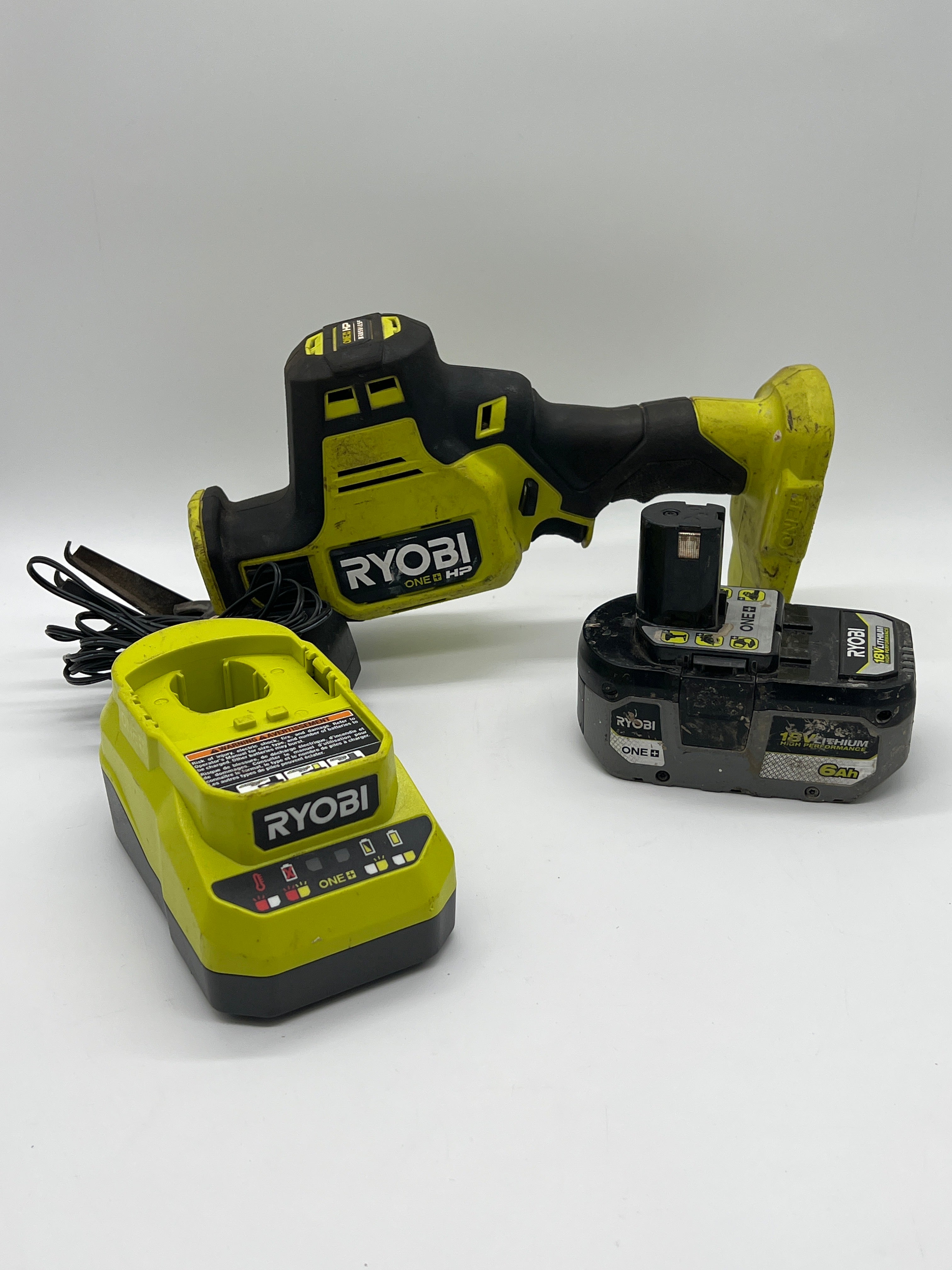 RYOBI PSBRS01 18V Brushless Reciprocating Saw w/ Charger & Batteries - Used
