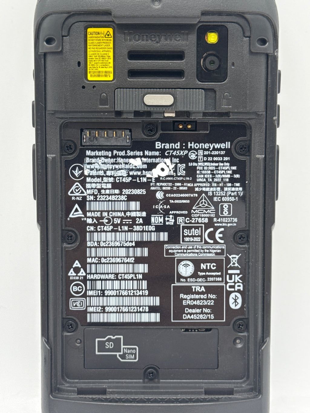 Honeywell CT45XP, CT45P-X0N-37D100G 64B - Used