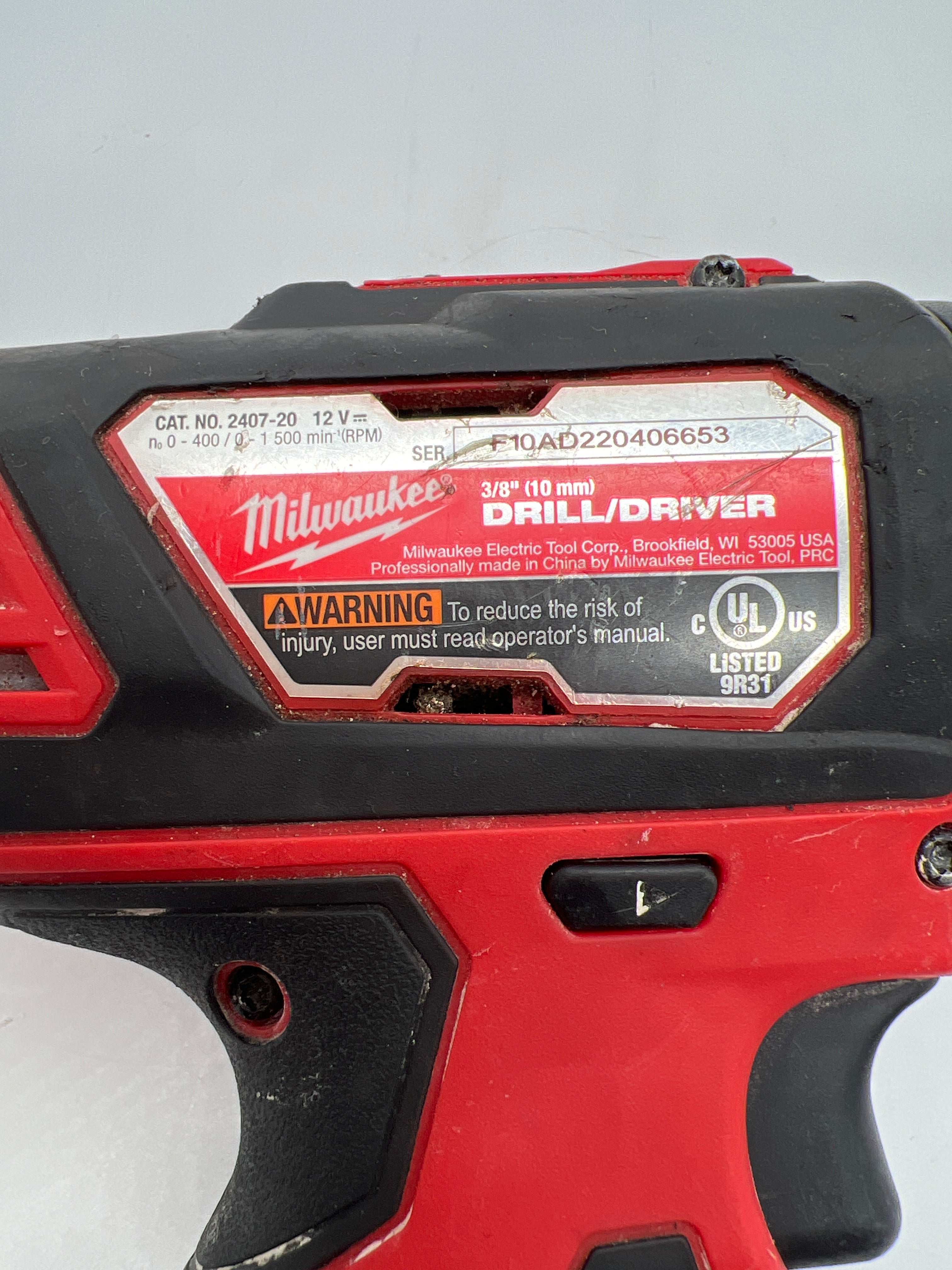 Milwaukee 2407-20 M12 Cordless 3/8 Drill/Driver Tool Only