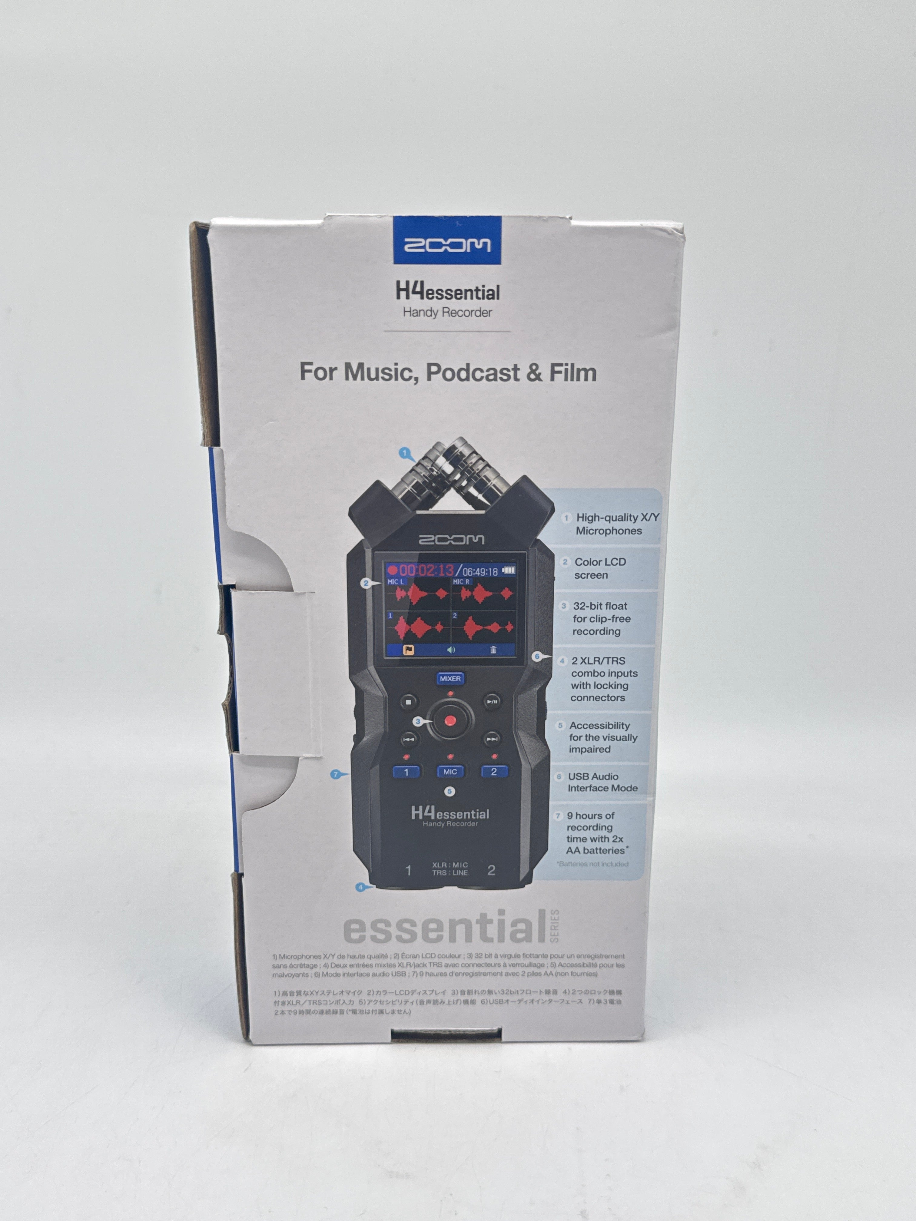 Zoom H4essential Handy Recorder New In Box Black W/Accessory pack APH-4e