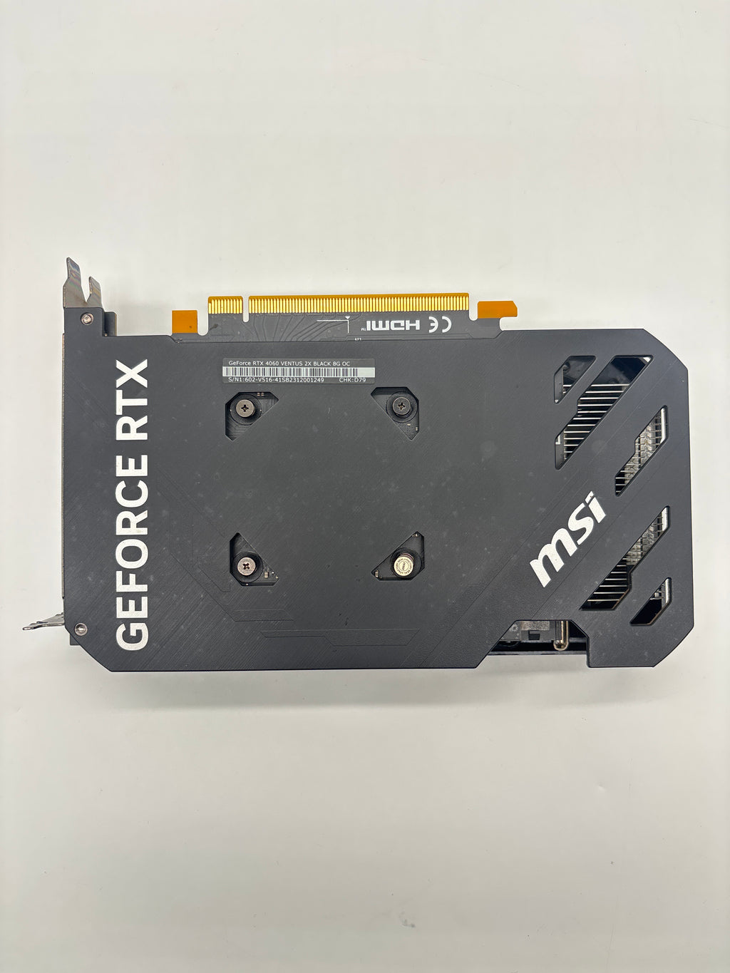 MSI GeForce RTX 4060 Ventus 2x 8G OC 8GB Black Graphics Card Used