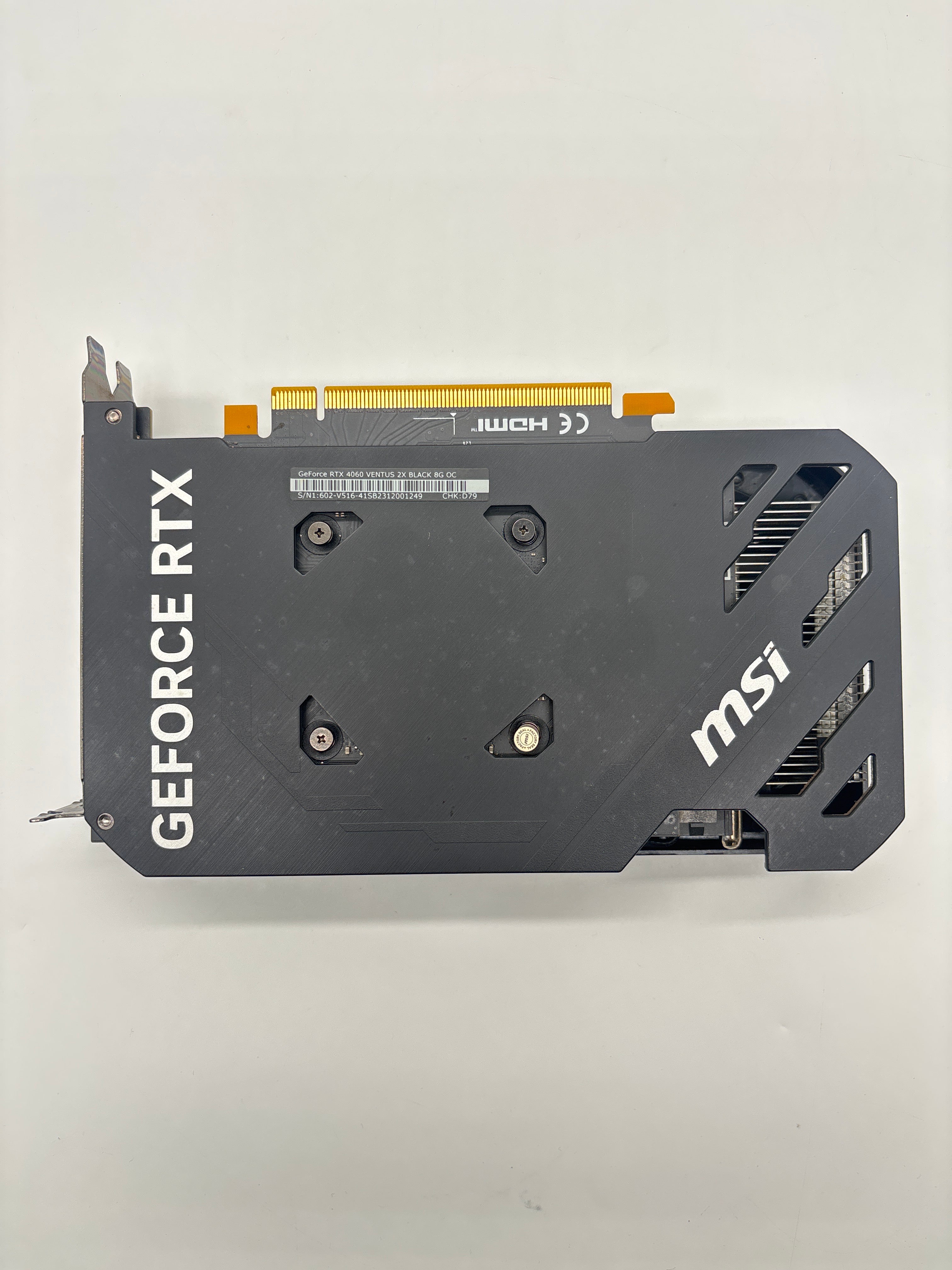 MSI GeForce RTX 4060 Ventus 2x 8G OC 8GB Black Graphics Card Used